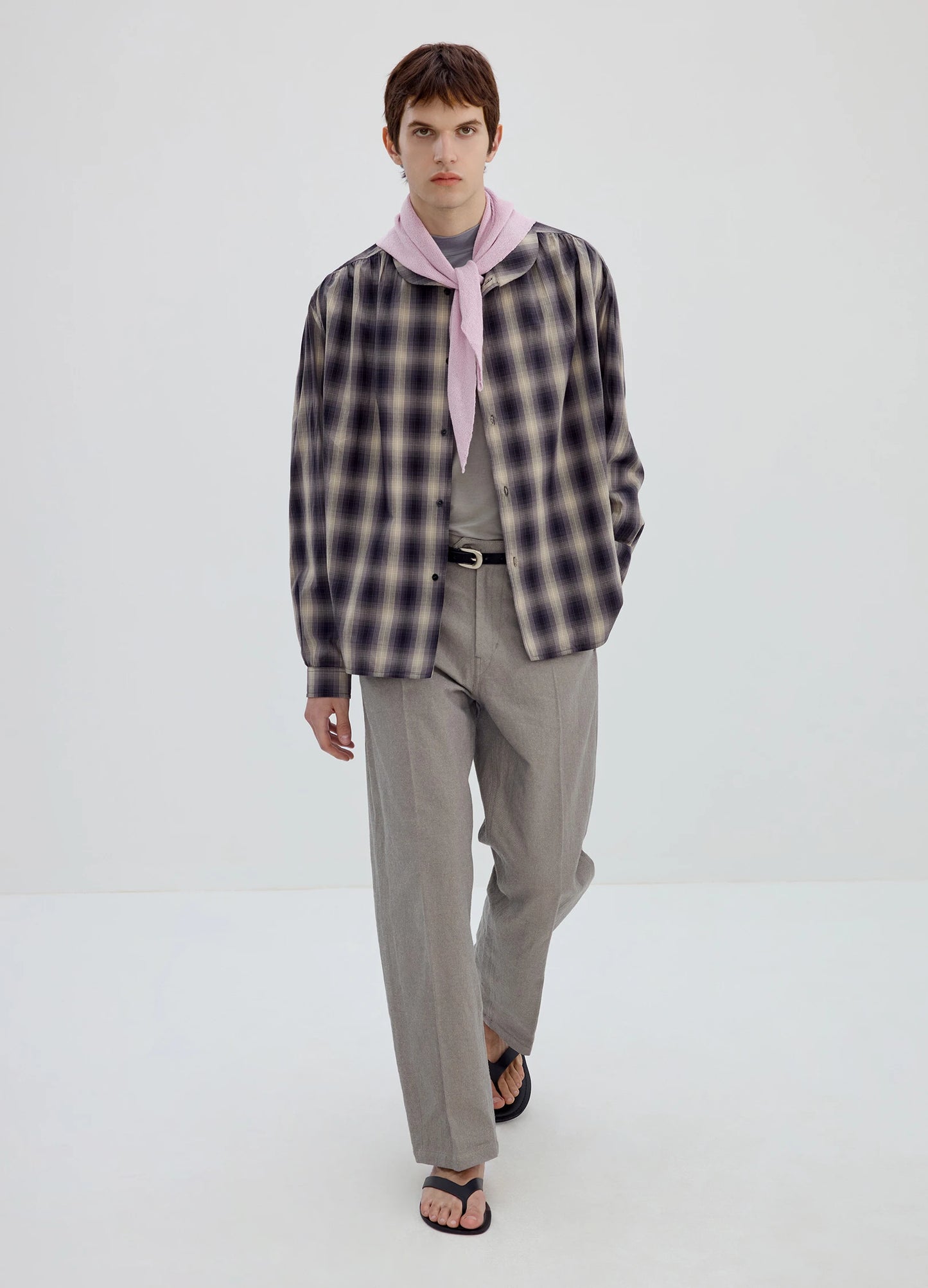 Plaid Shawl Shirt
