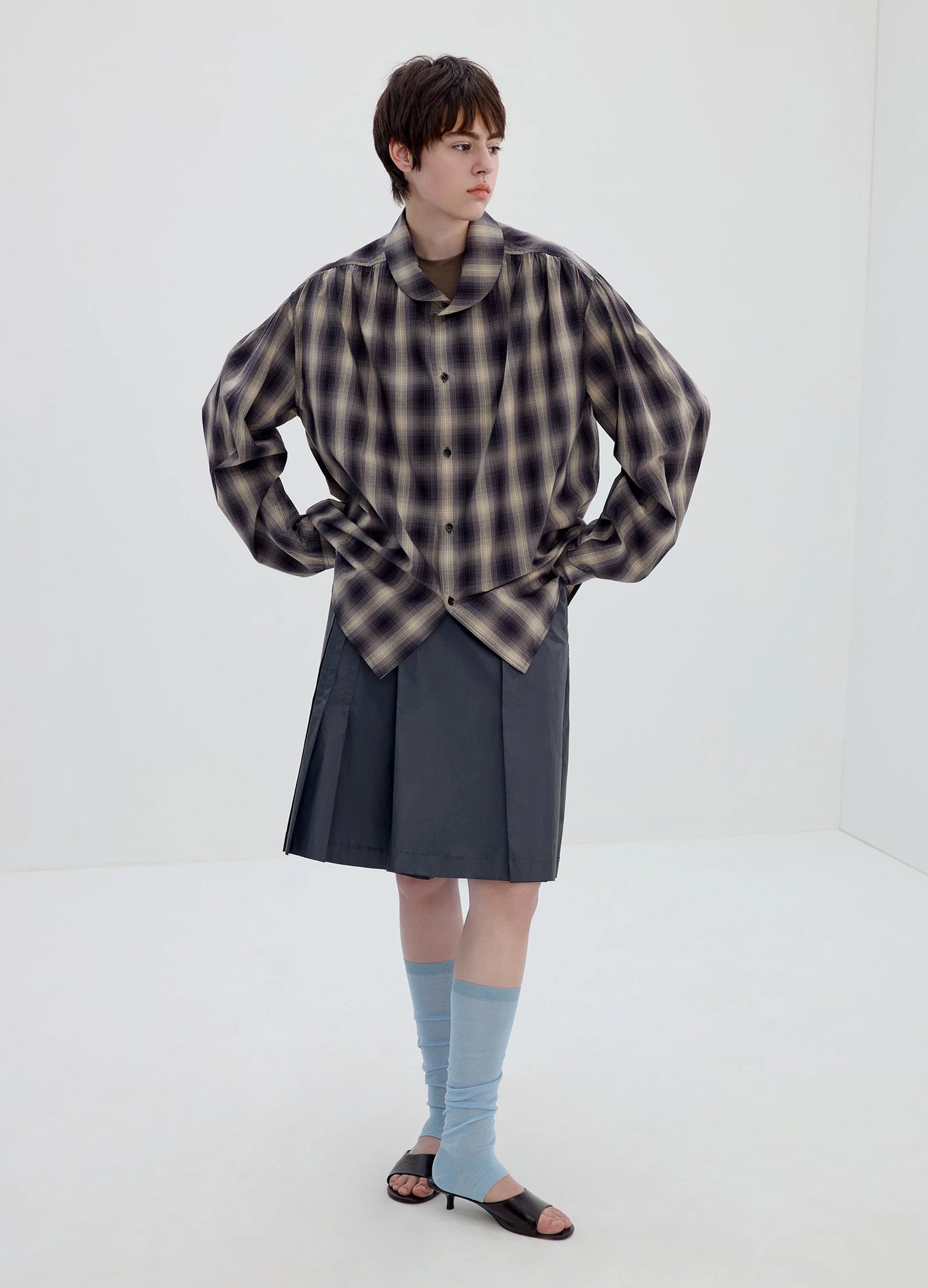 Plaid Shawl Shirt