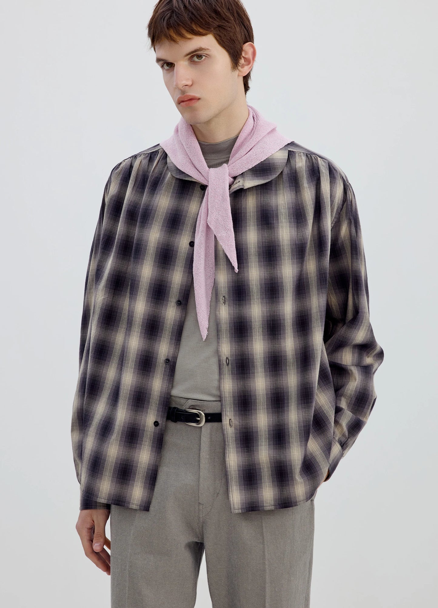 Plaid Shawl Shirt