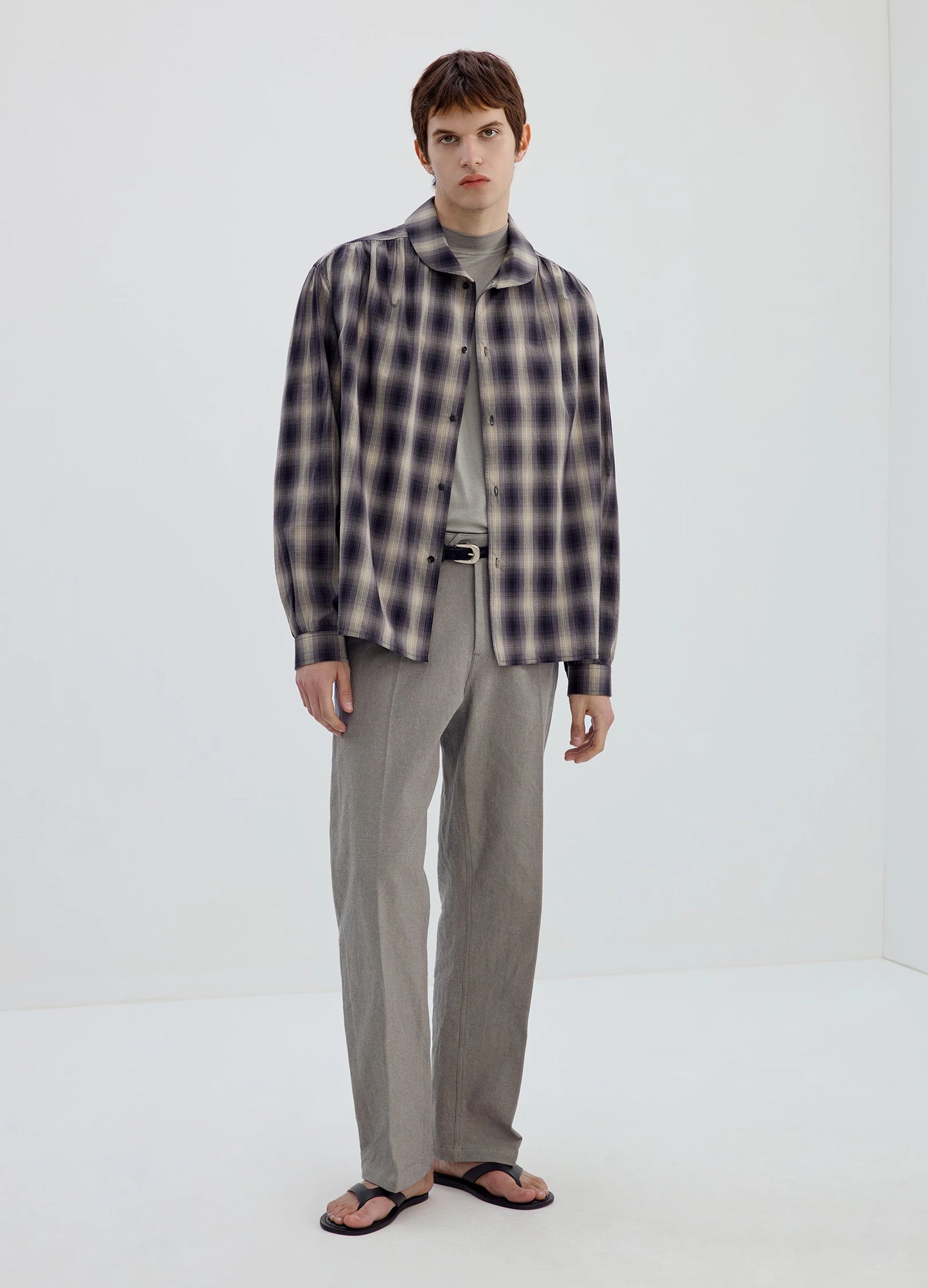 Plaid Shawl Shirt