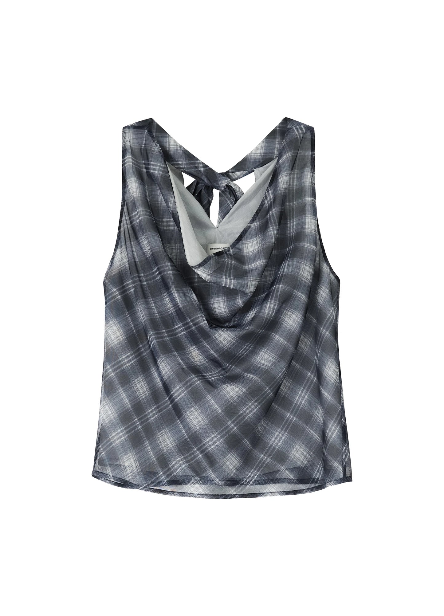 Plaid Silk Top