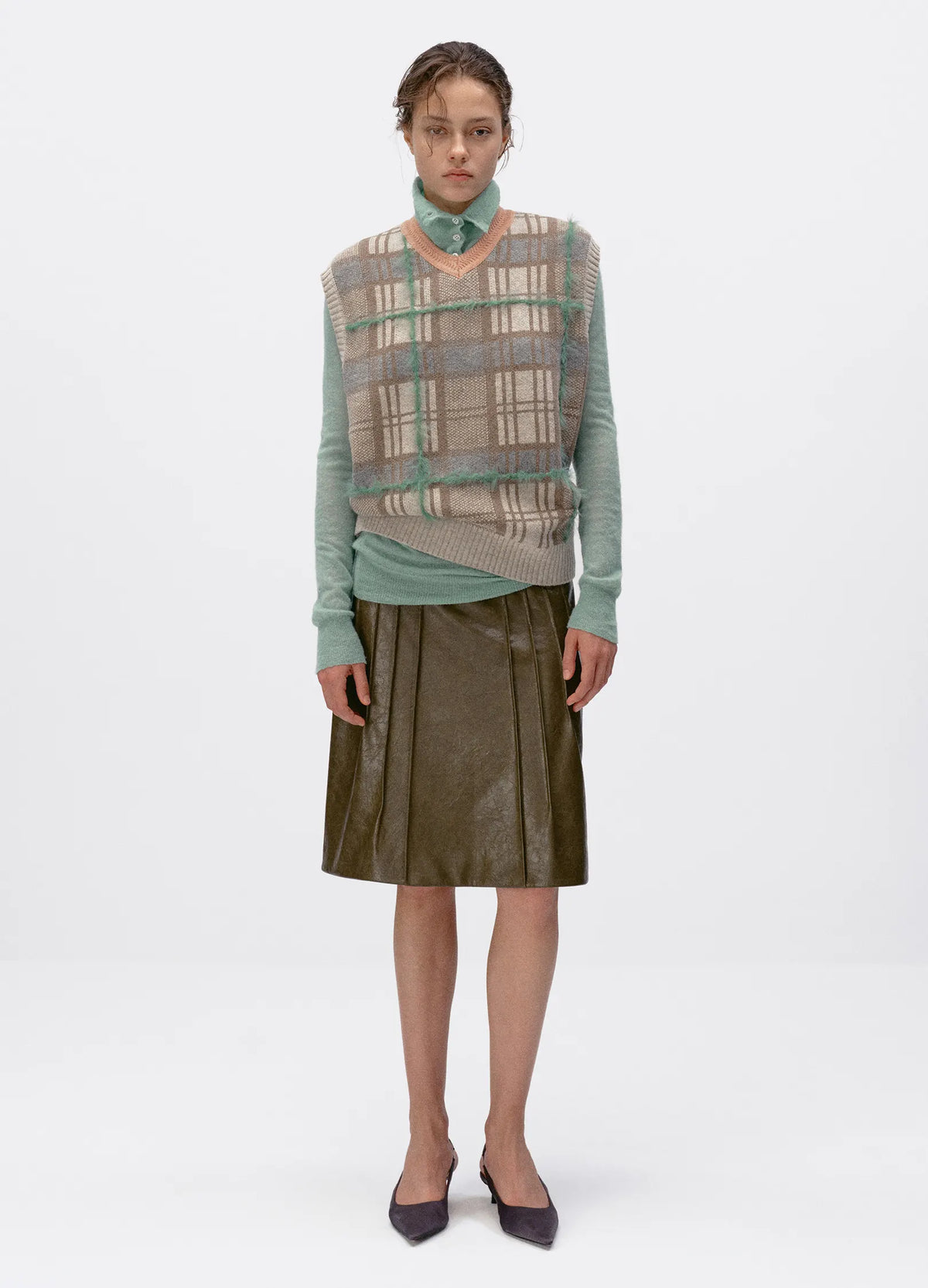 Plaid Sweater Vest