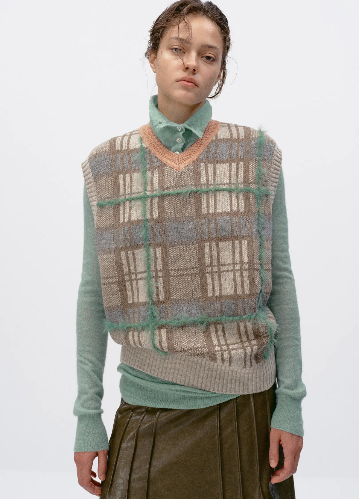 Plaid Sweater Vest