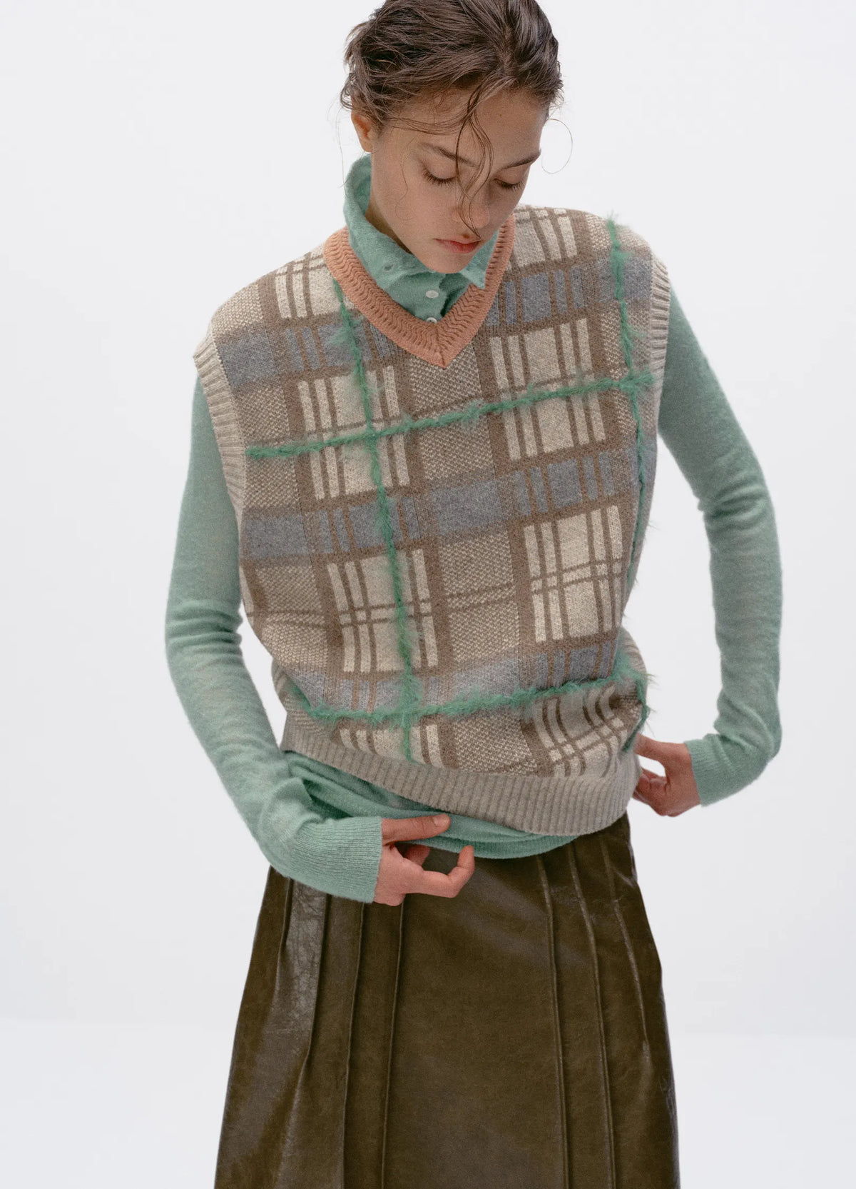 Plaid Sweater Vest