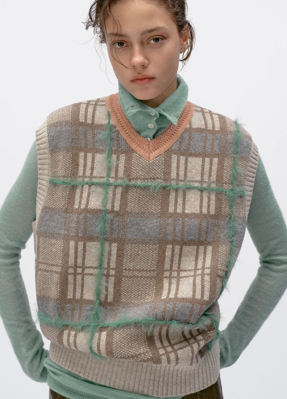 Plaid Sweater Vest
