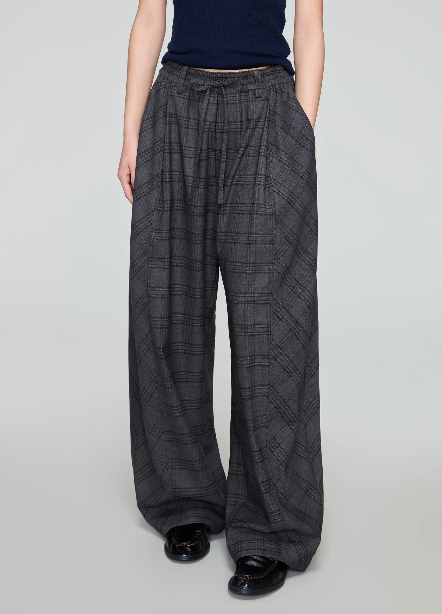 Plaid Wide Pleats