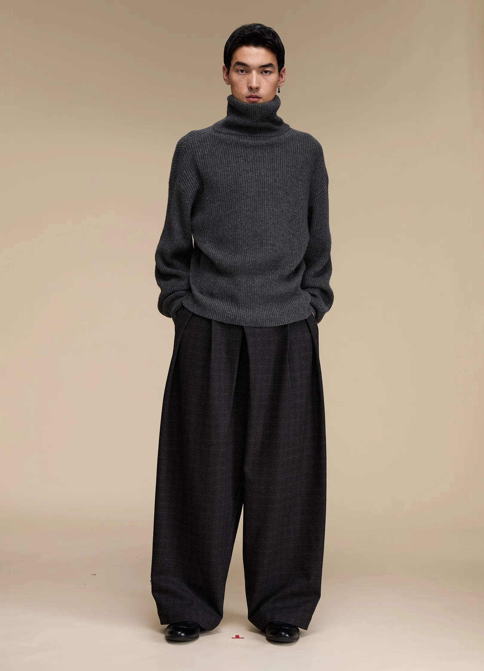 Plaid Wide Suit Trousers – VERSEAS