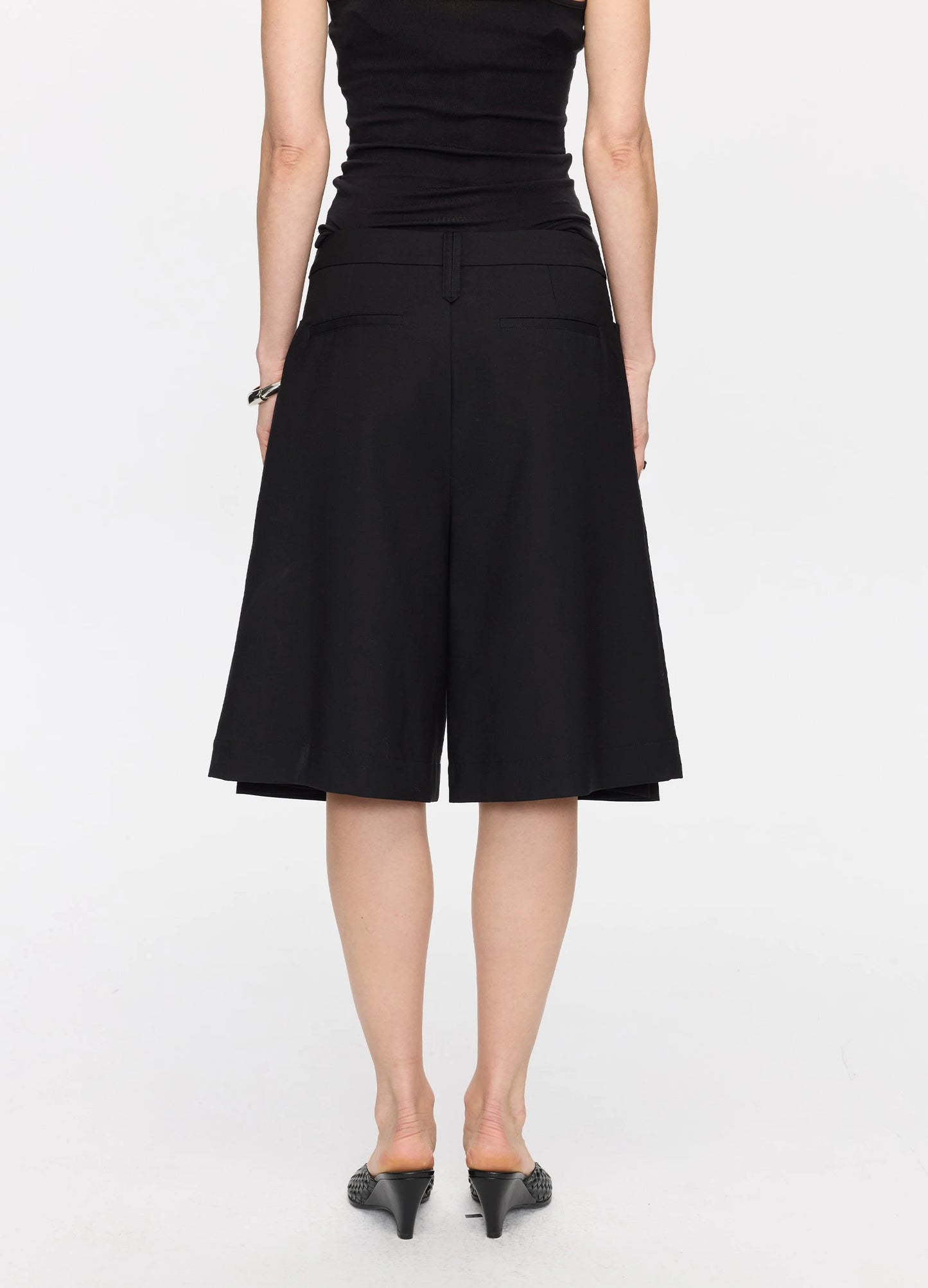 Pleated Bermuda Shorts