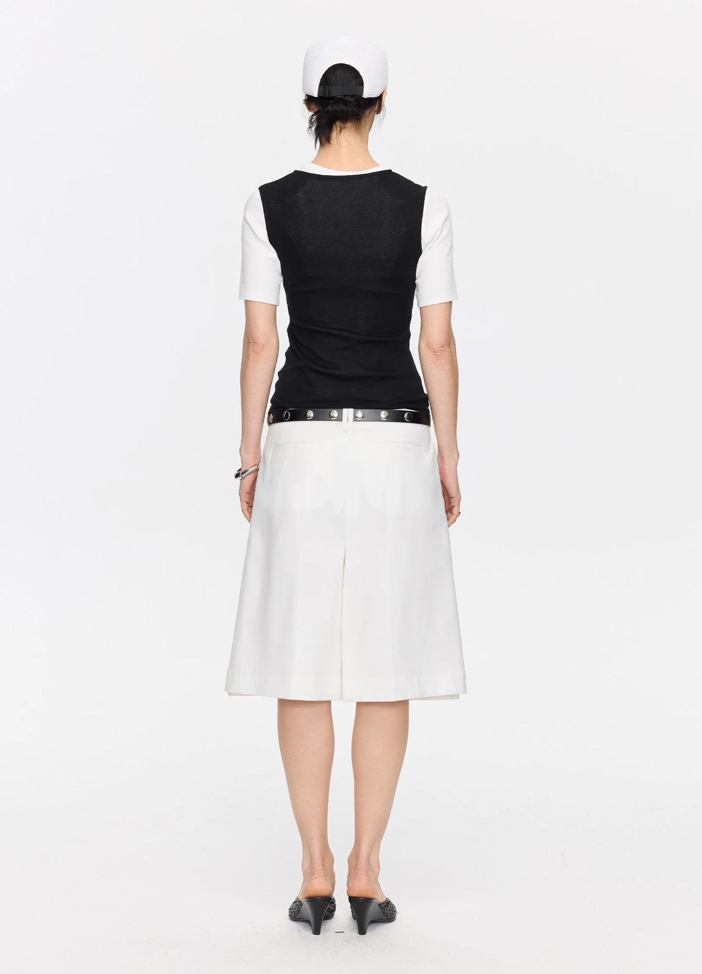 Pleated Bermuda Shorts