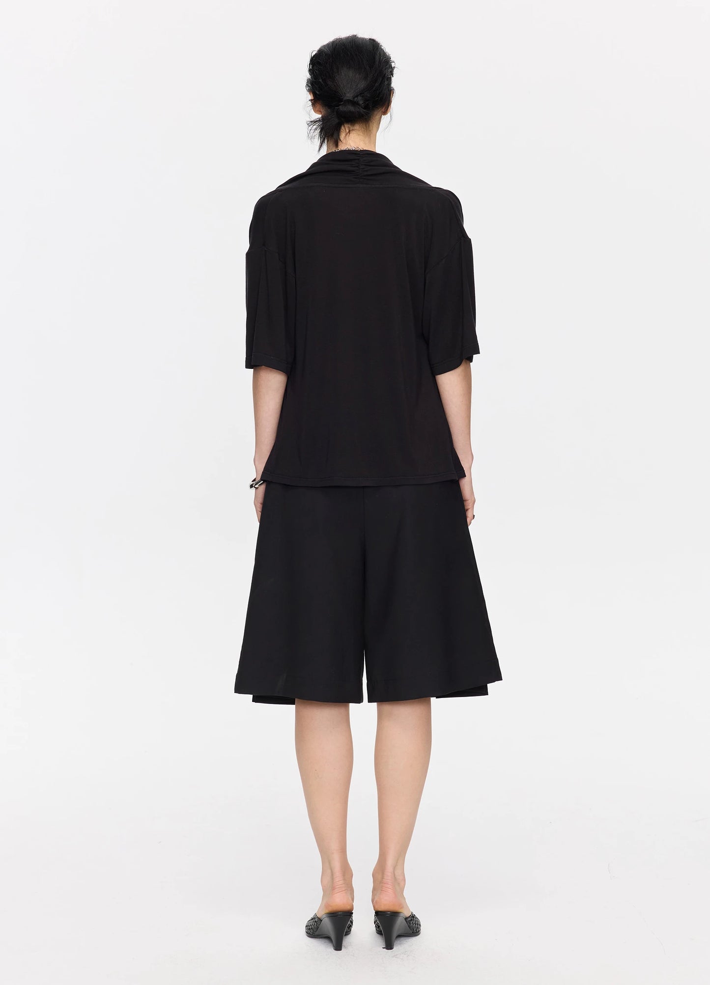 Pleated Bermuda Shorts