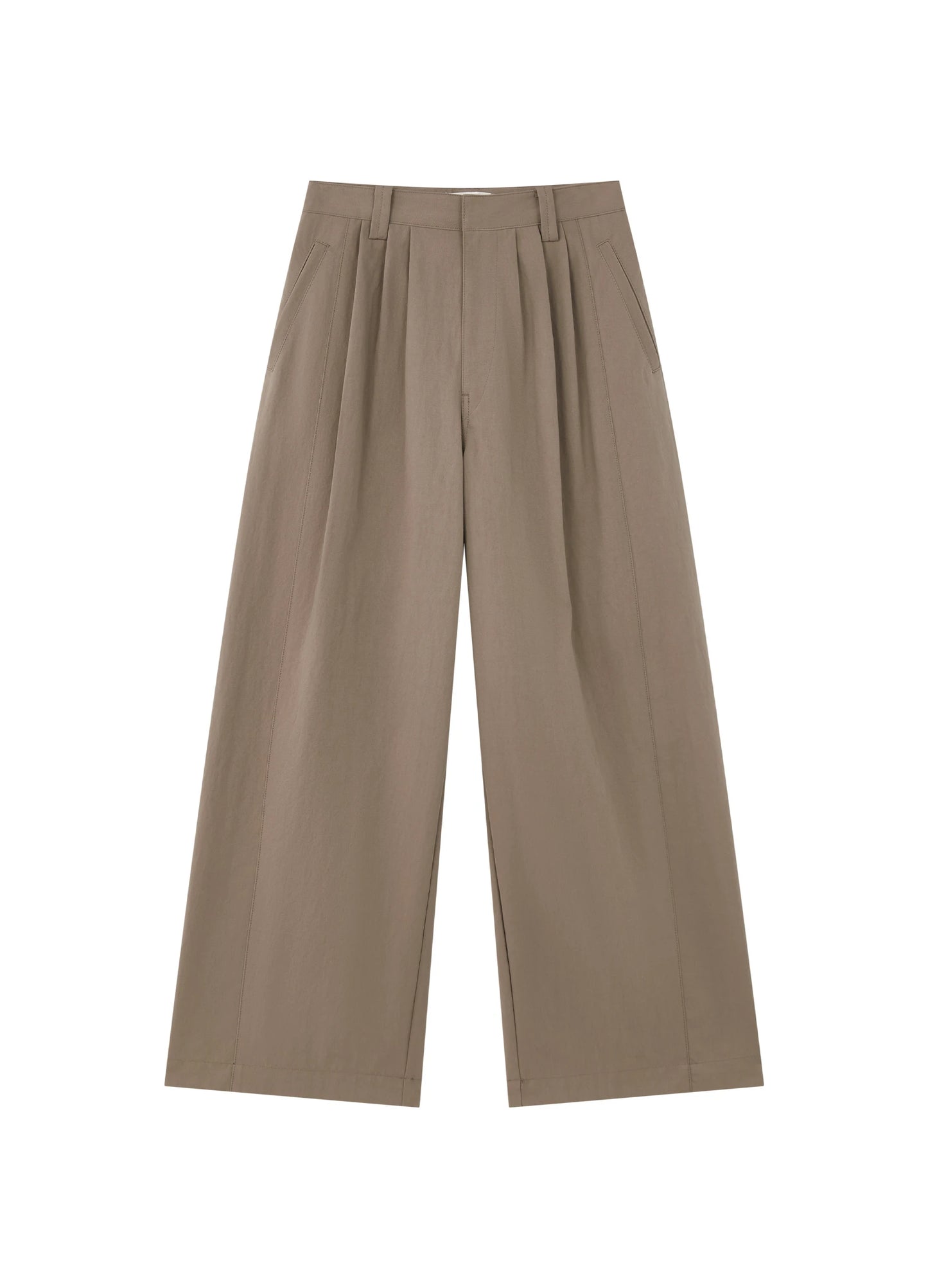 Pleated Cotton Trousers
