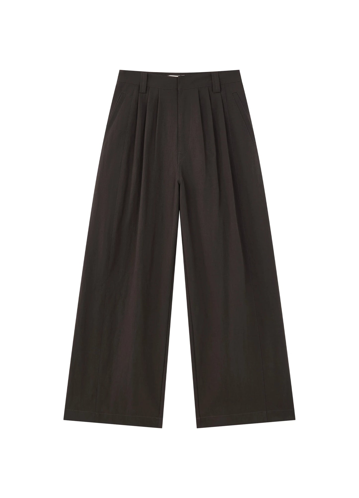 Pleated Cotton Trousers