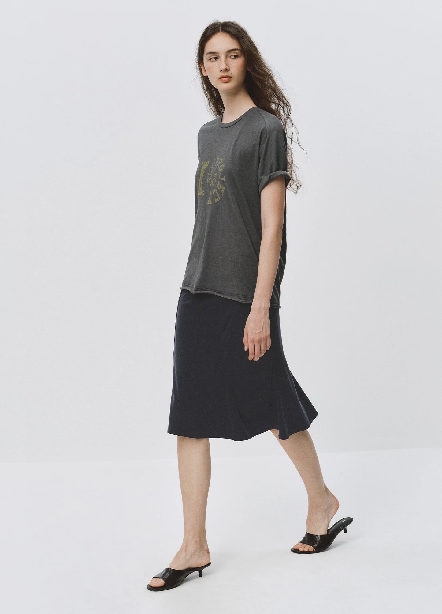 Pleated Fishtail Skirt