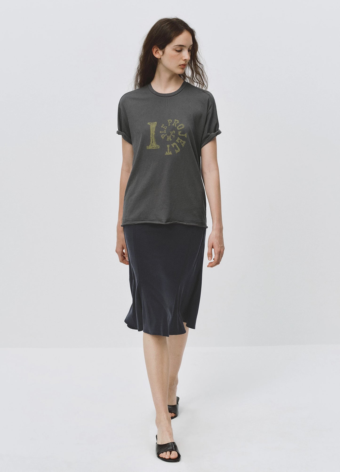 Pleated Fishtail Skirt
