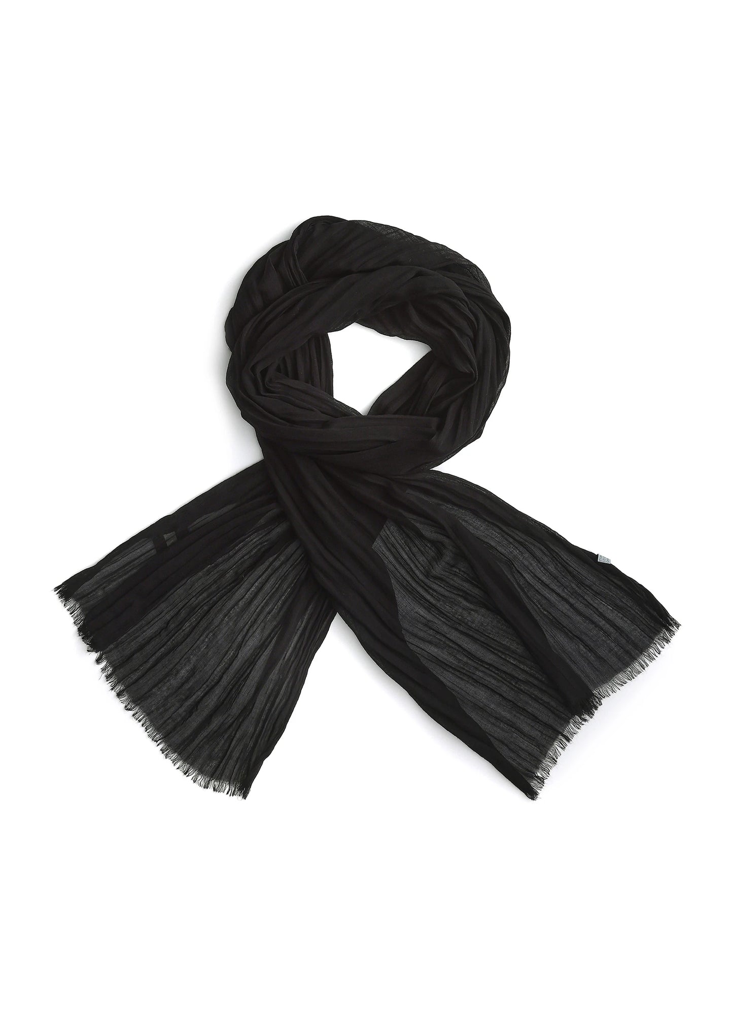 Pleated Fringe Scarf