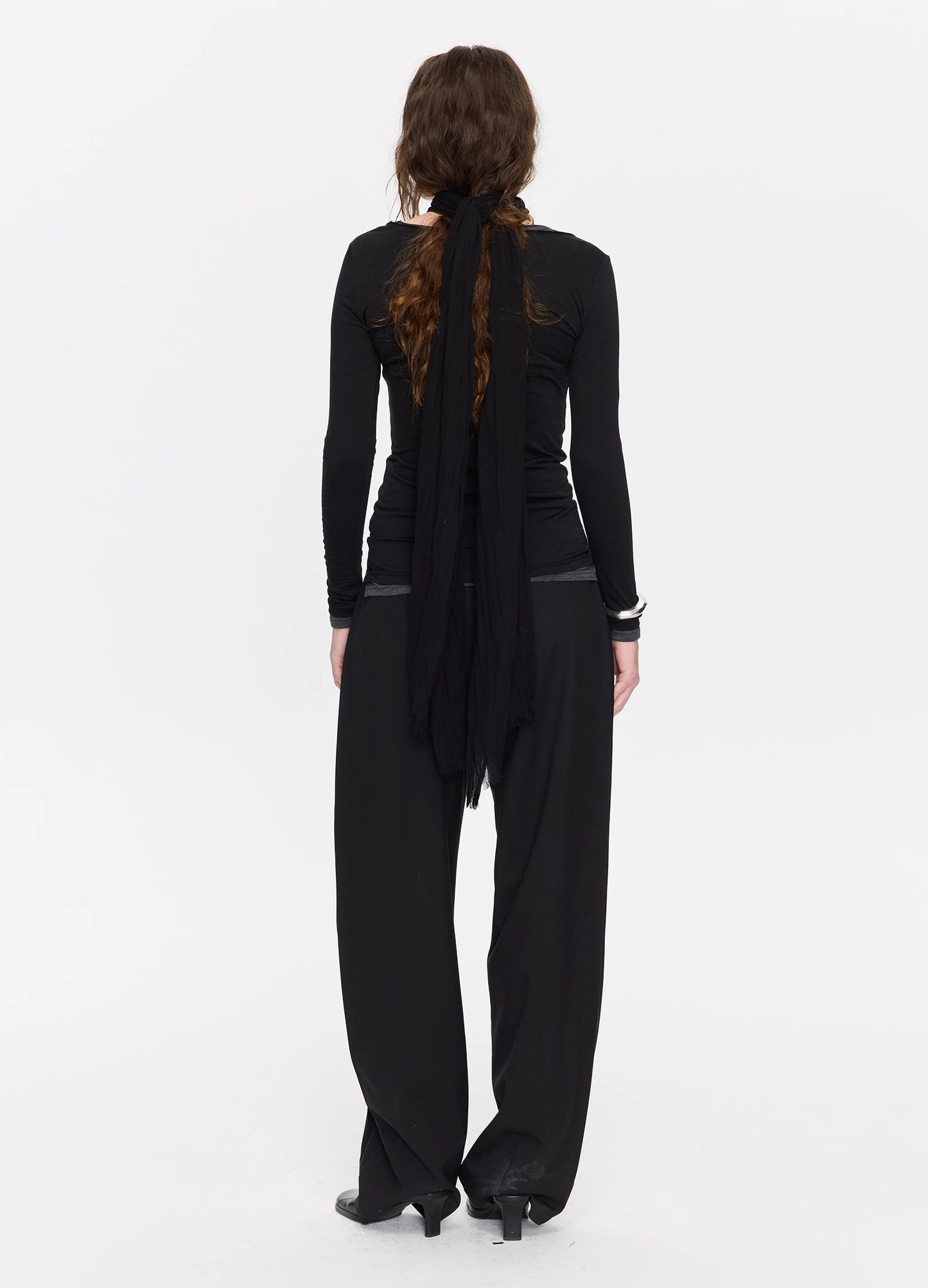 Pleated Fringe Scarf