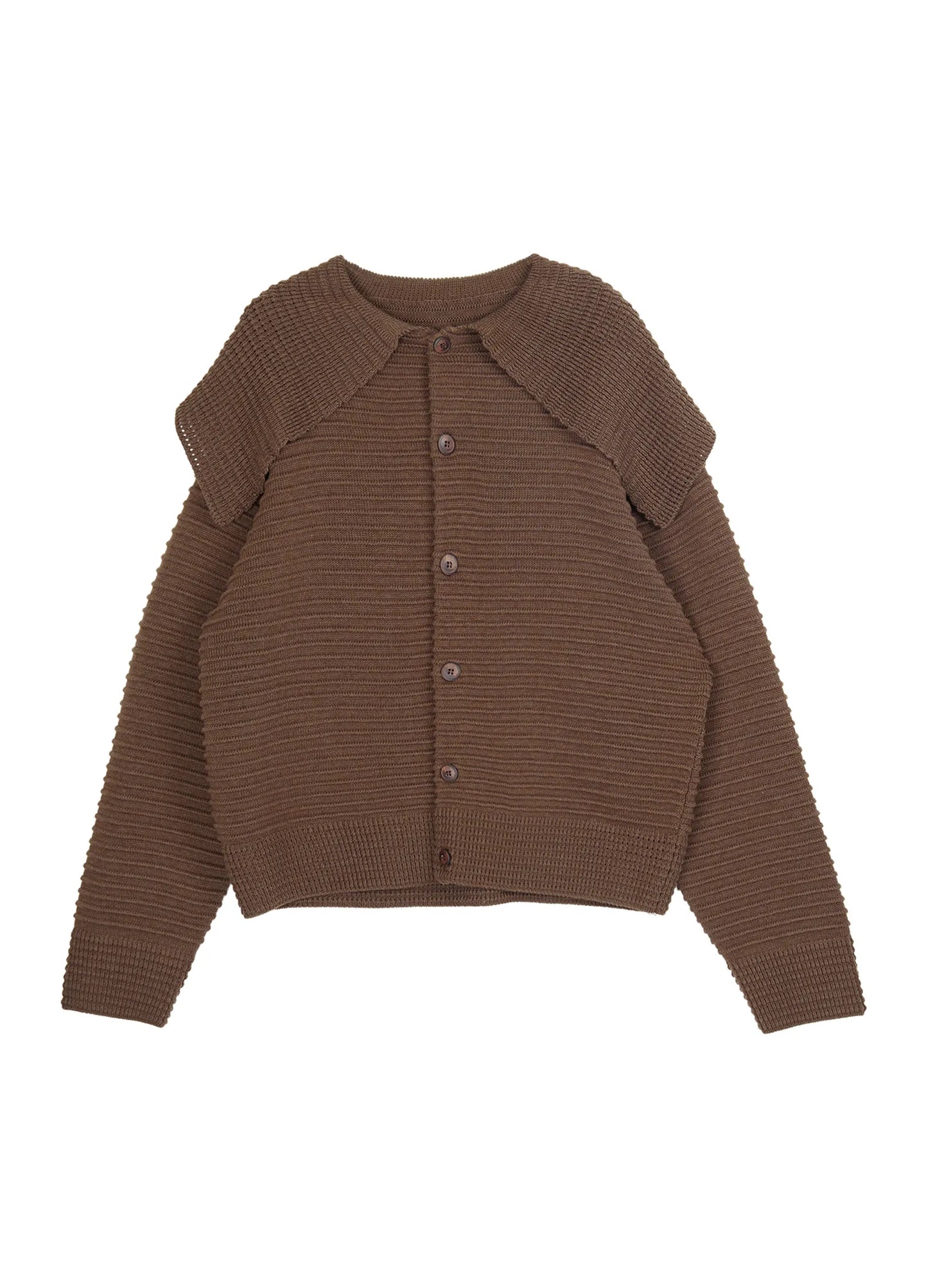 Pleated Knit Cardigan