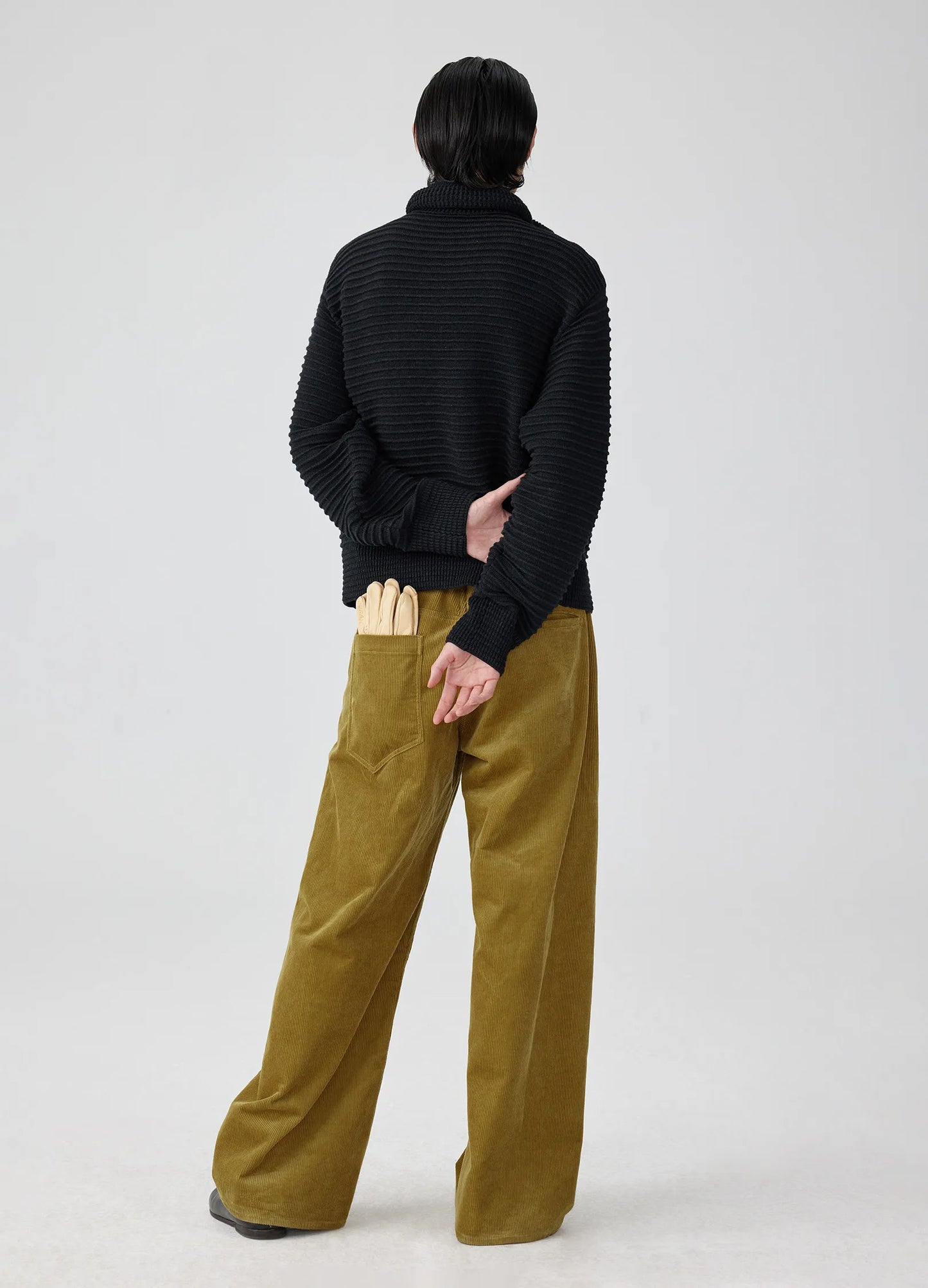 Pleated Knit Cardigan
