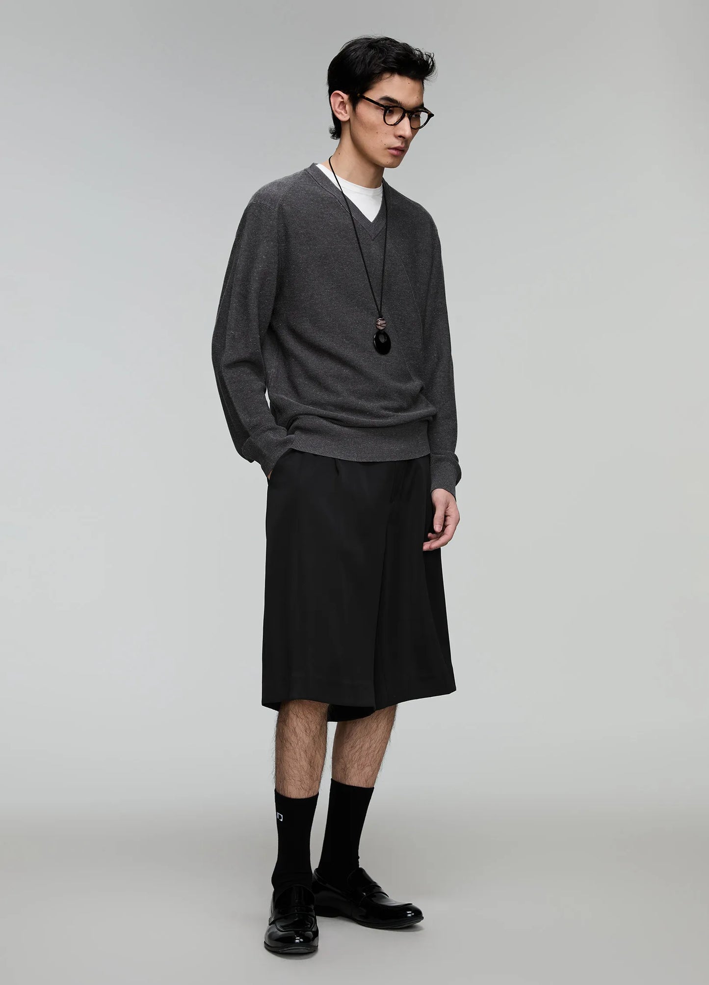Pleated Suit Shorts