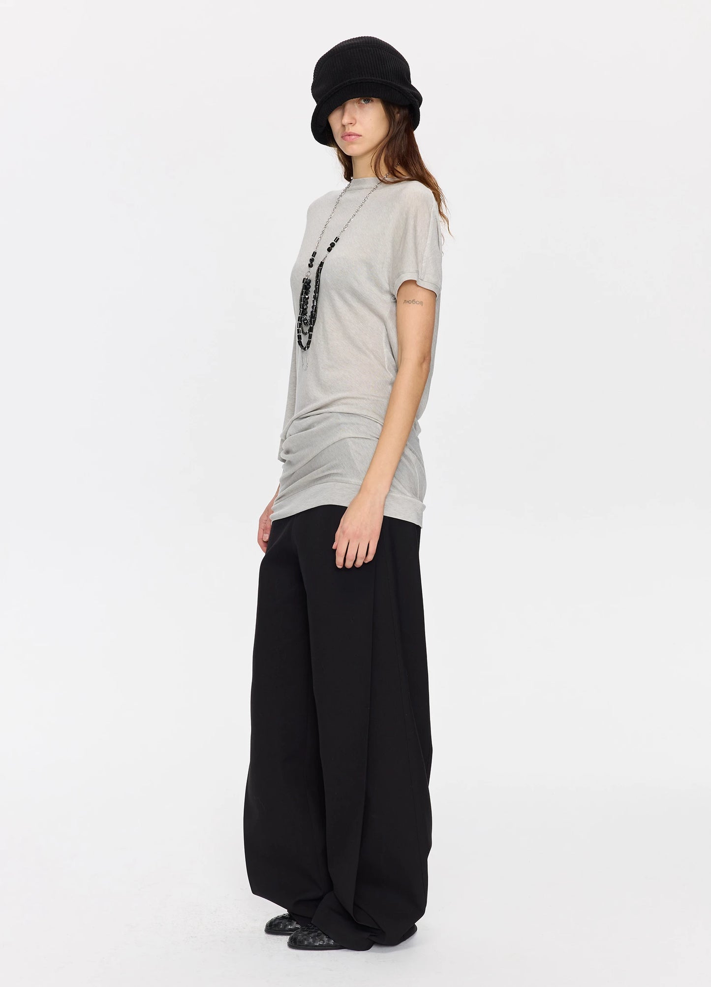 Pleated Tapered Trousers