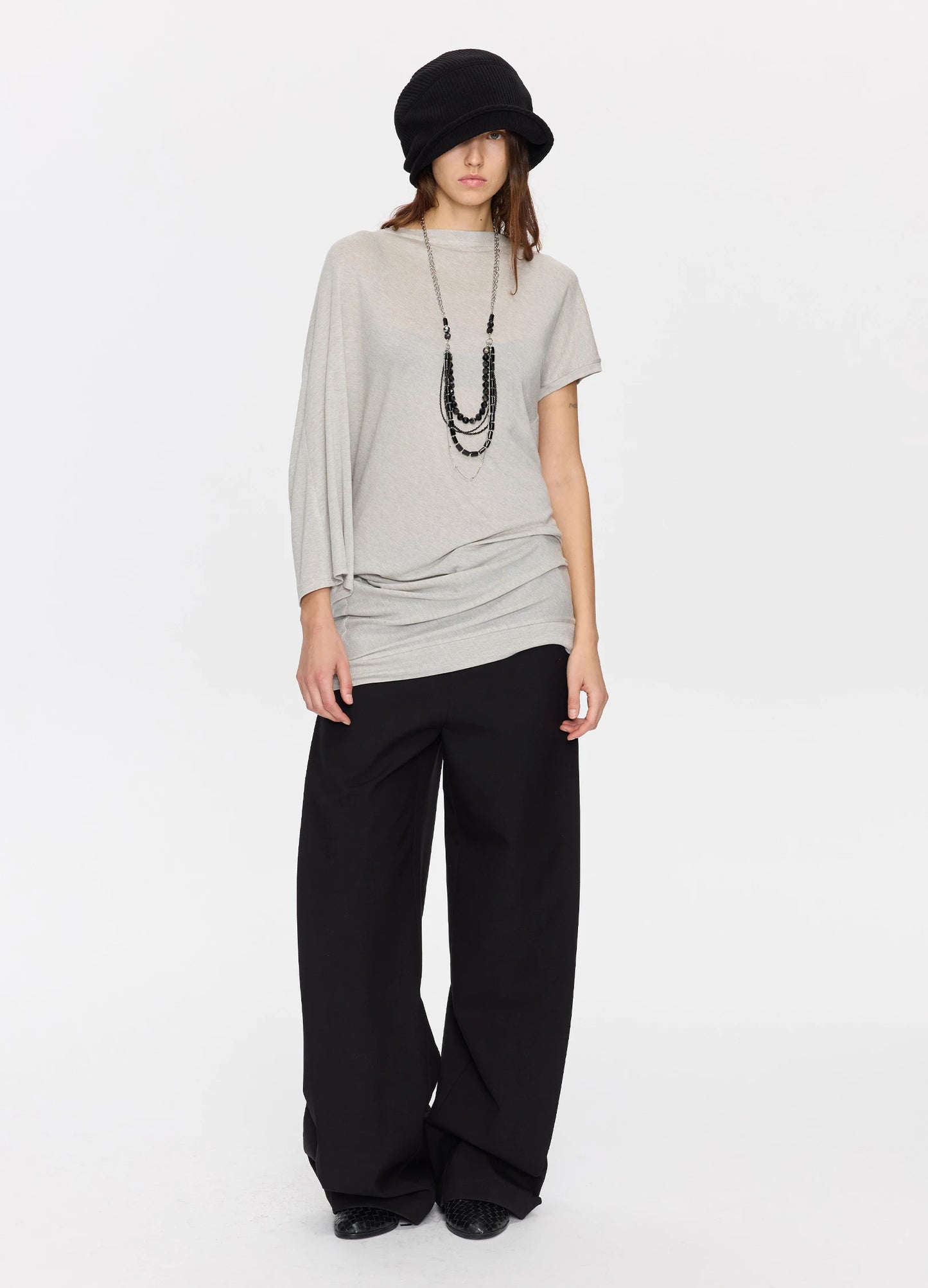 Pleated Tapered Trousers