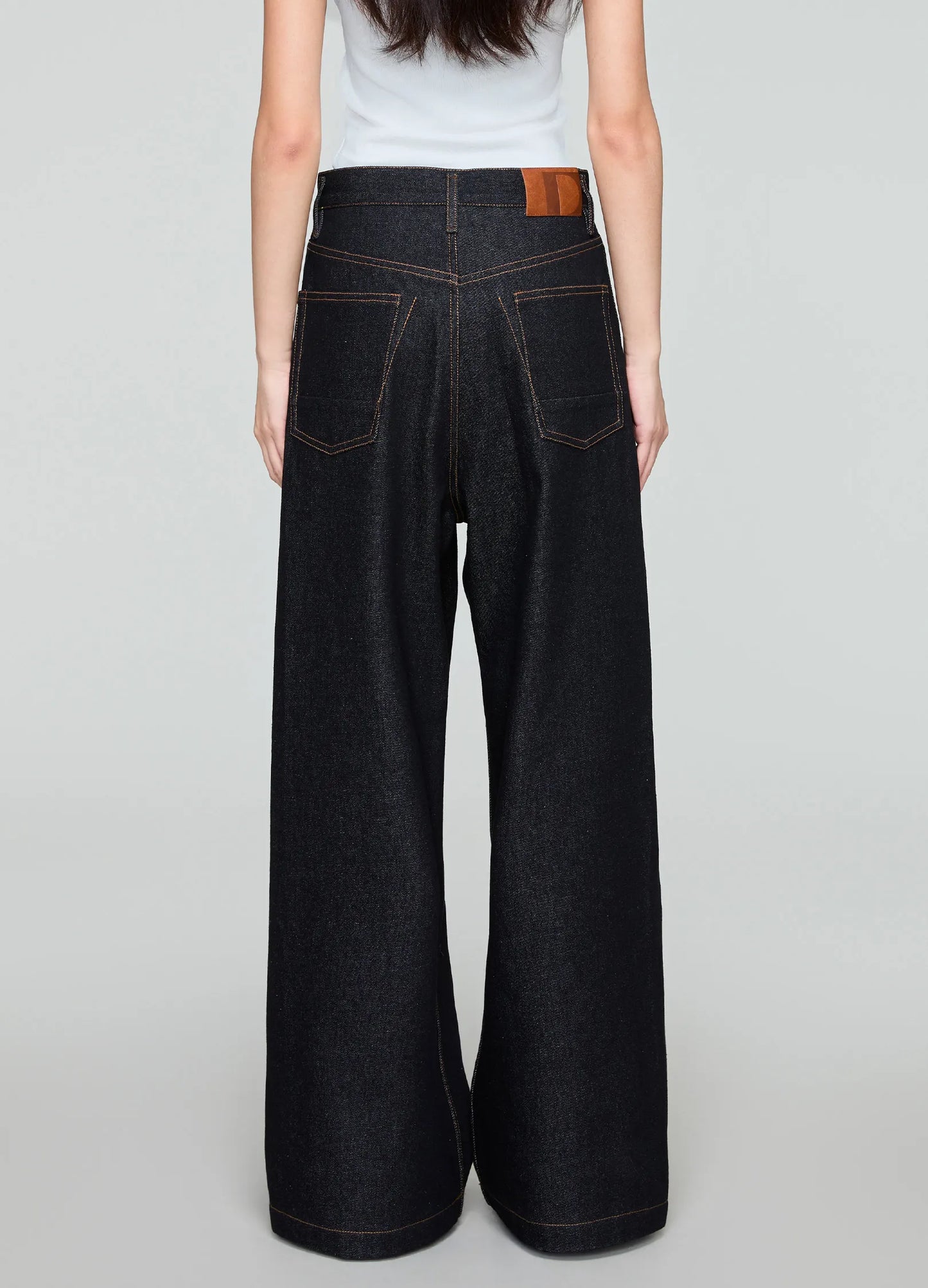 Pleated Wide Denims