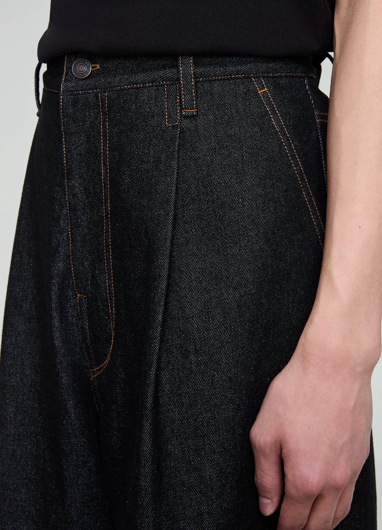 Pleated Wide Denims