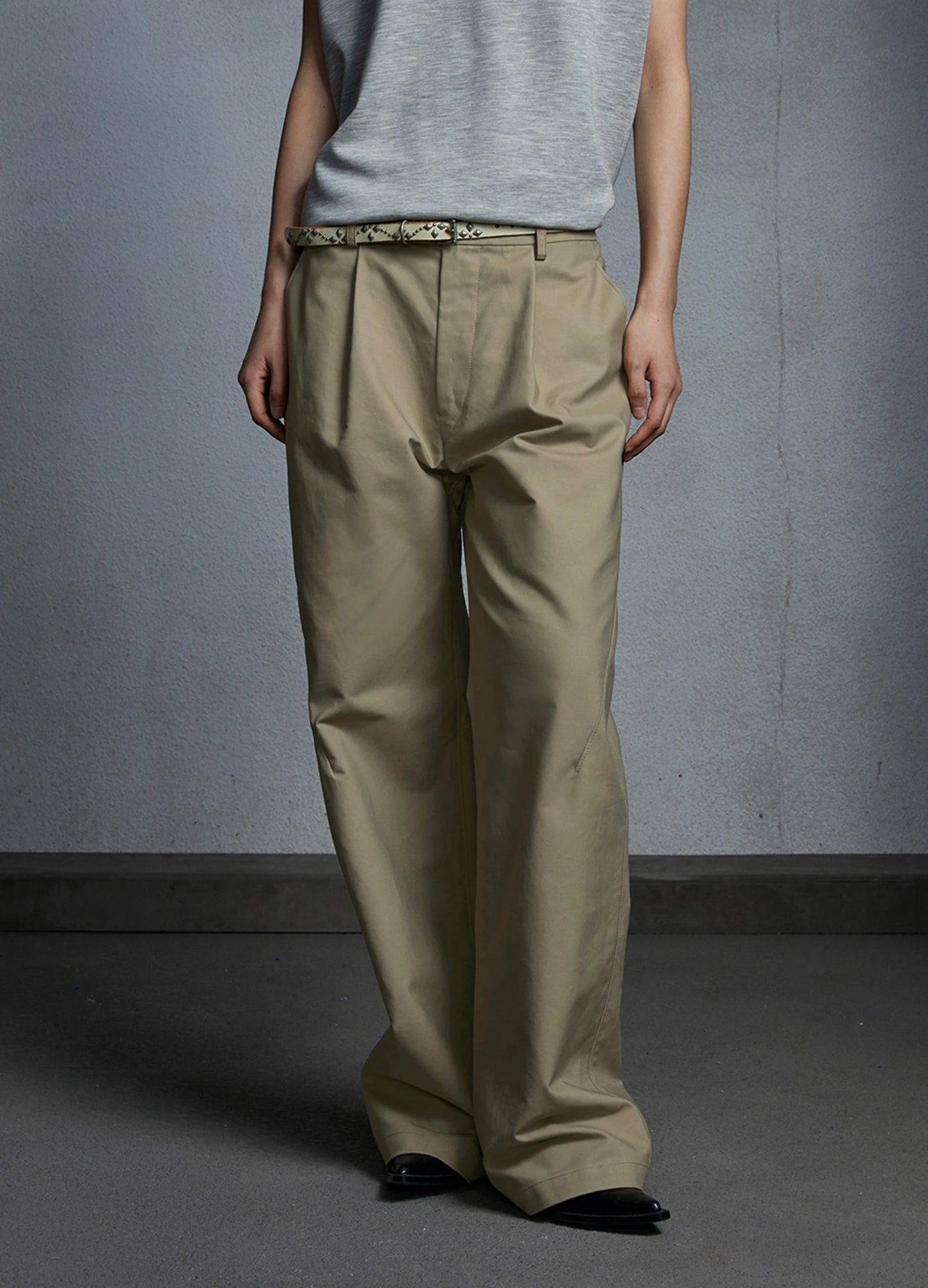 Pleated Chino Trousers