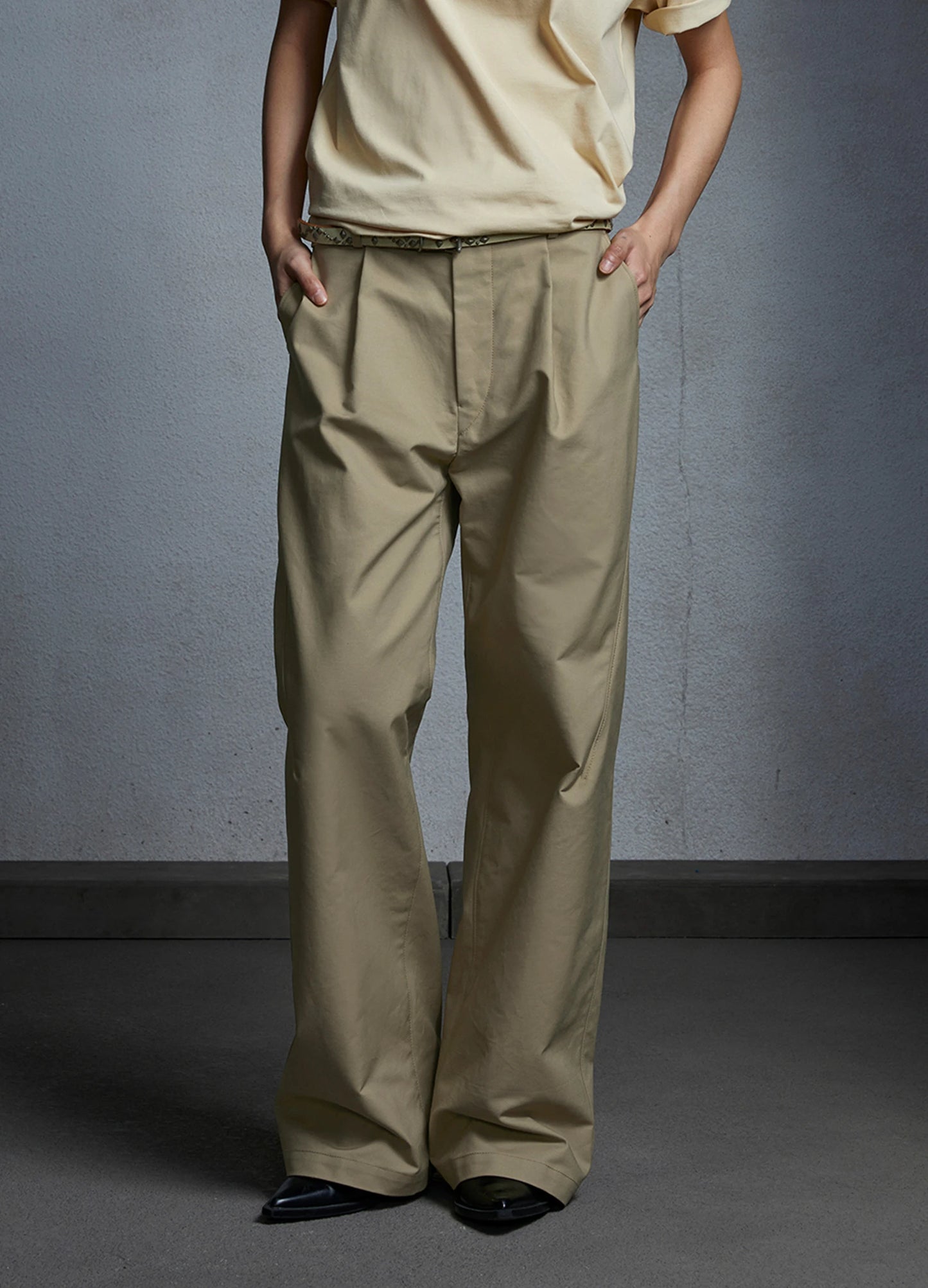 Pleated Chino Trousers