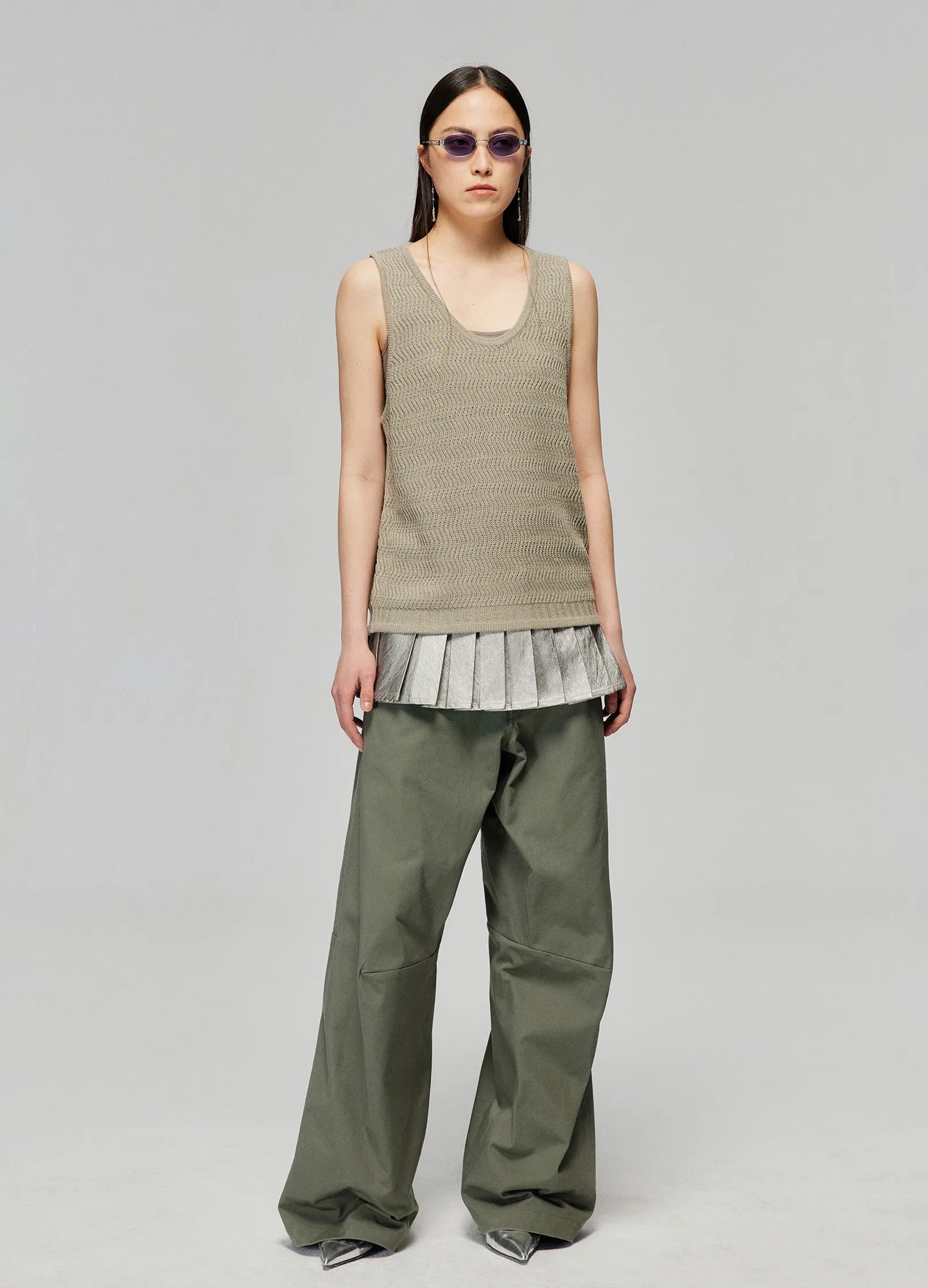 Pleated Miniskirt