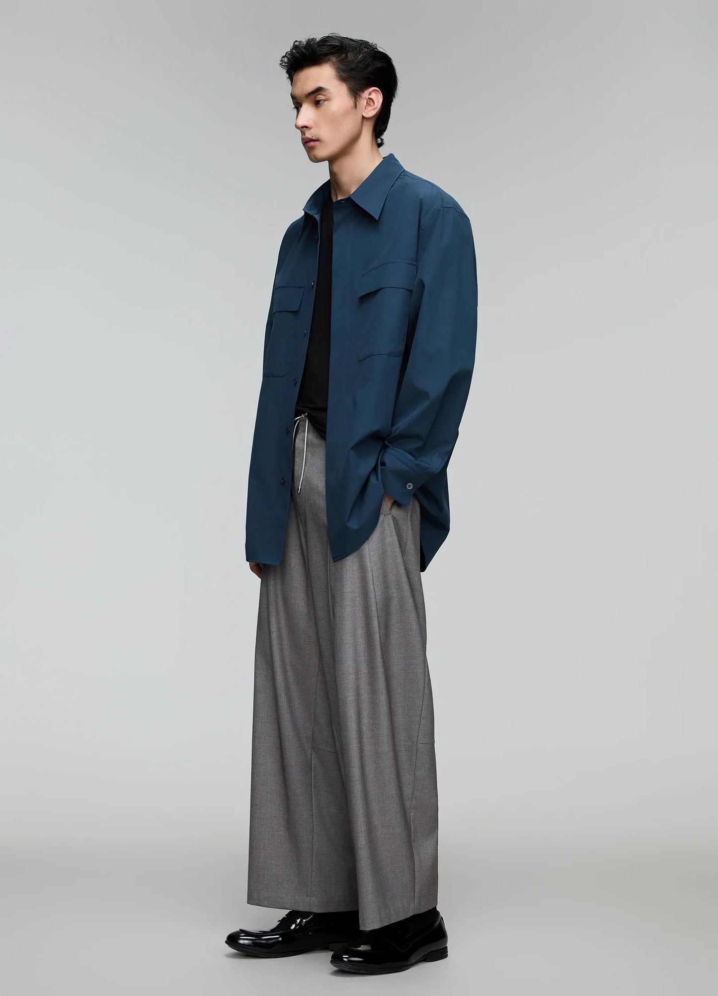 Pointed Collar Overshirt
