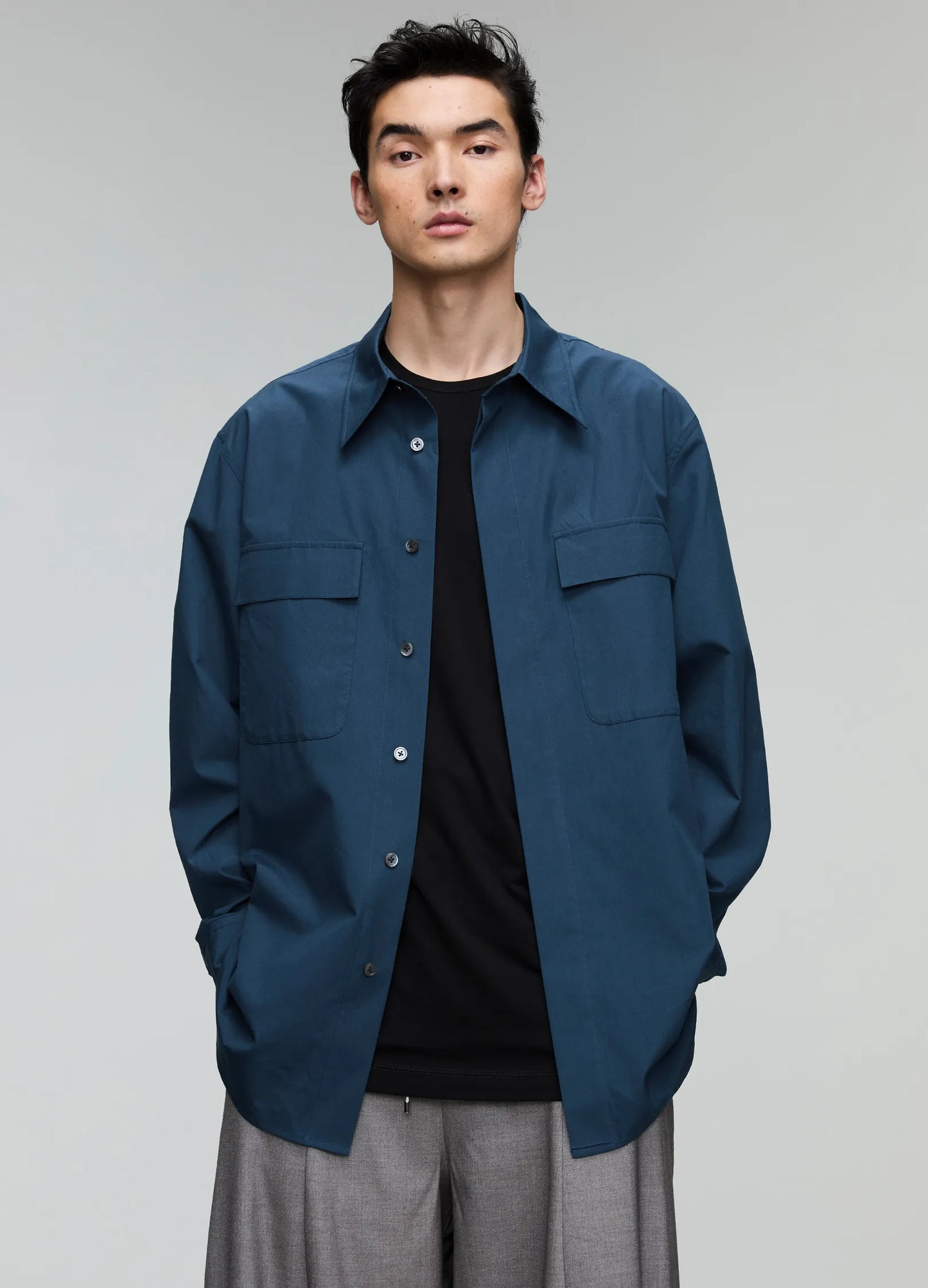 Pointed Collar Overshirt