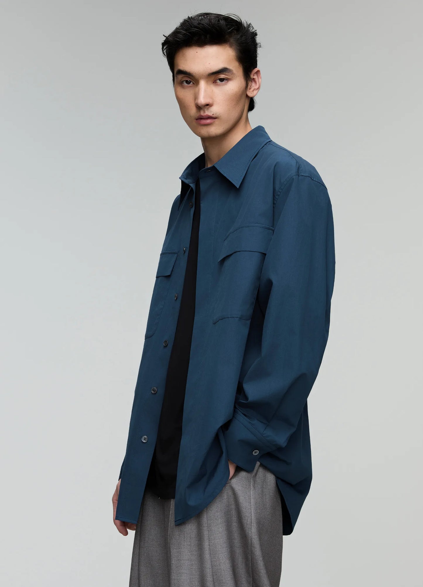 Pointed Collar Overshirt