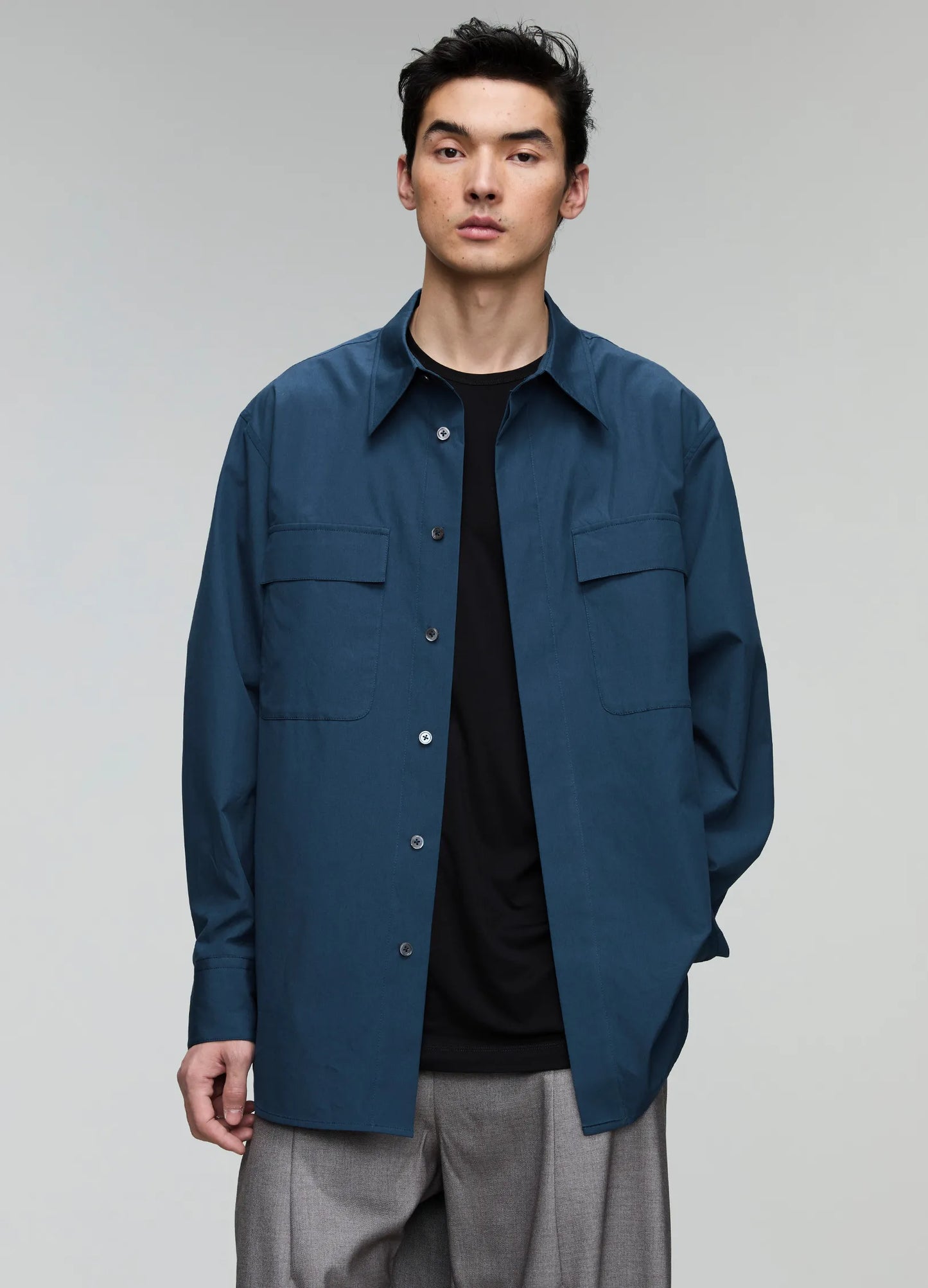 Pointed Collar Overshirt