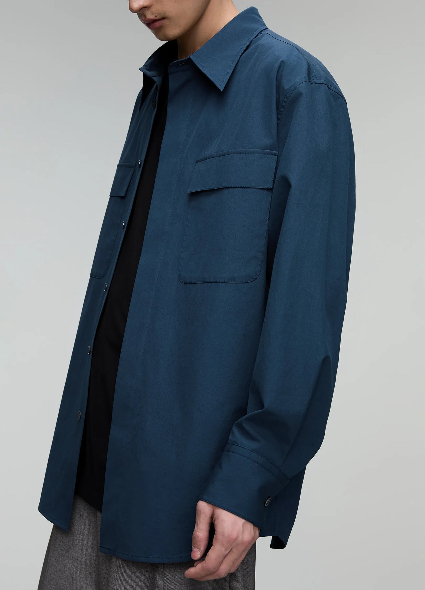Pointed Collar Overshirt