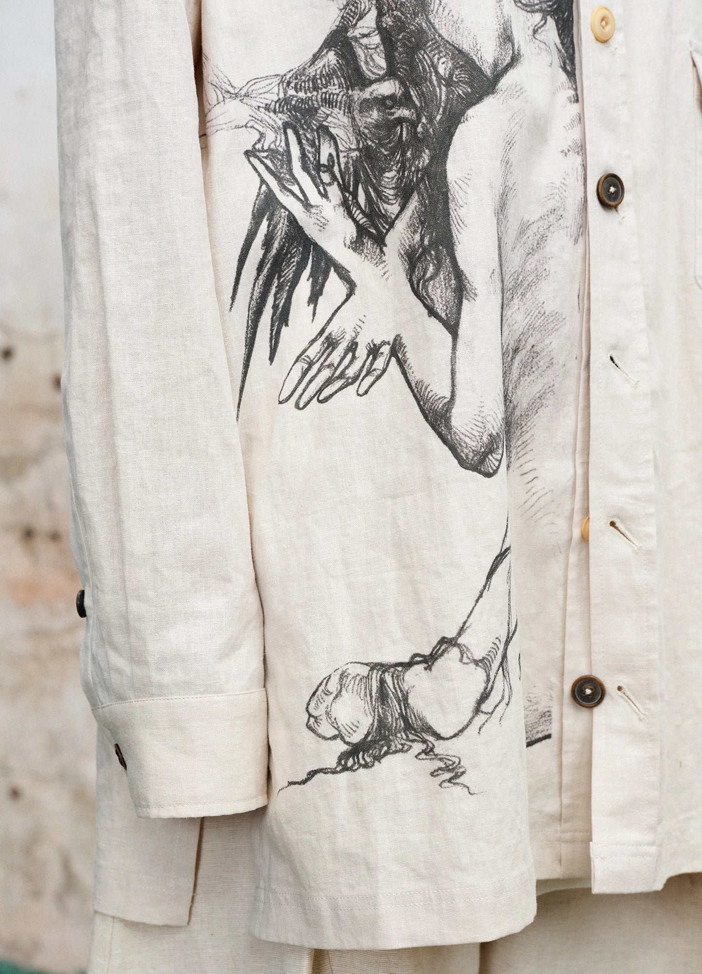 Printed Double Collar Shirt