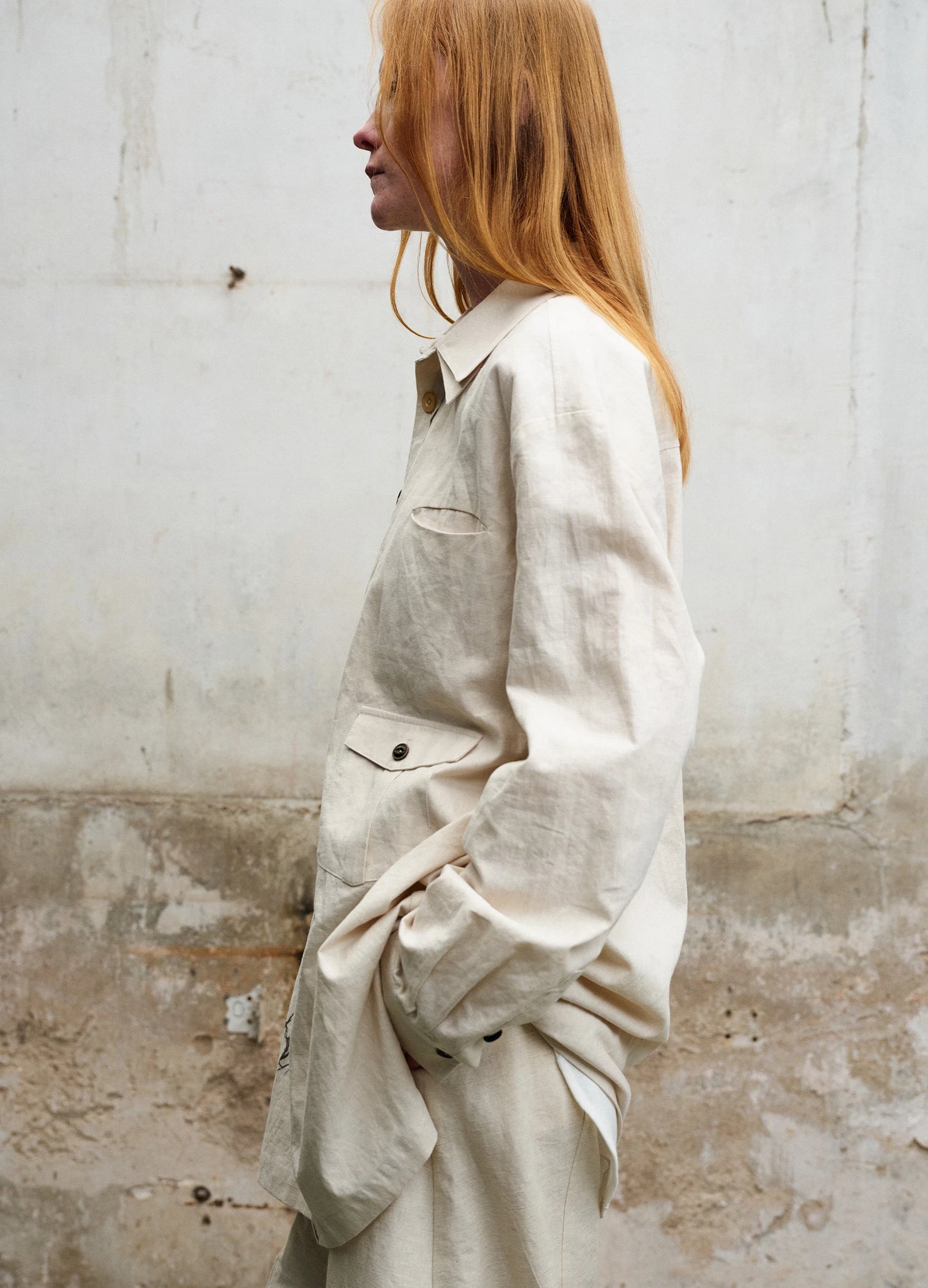 Printed Double Collar Shirt