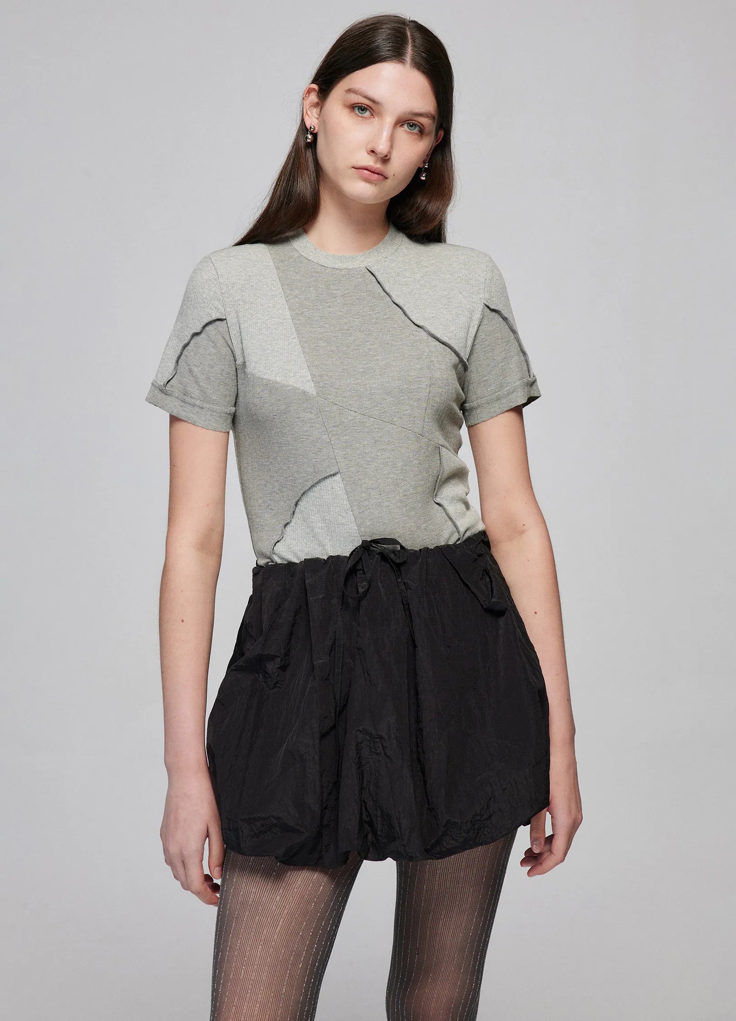 Puff Pleated Skirt