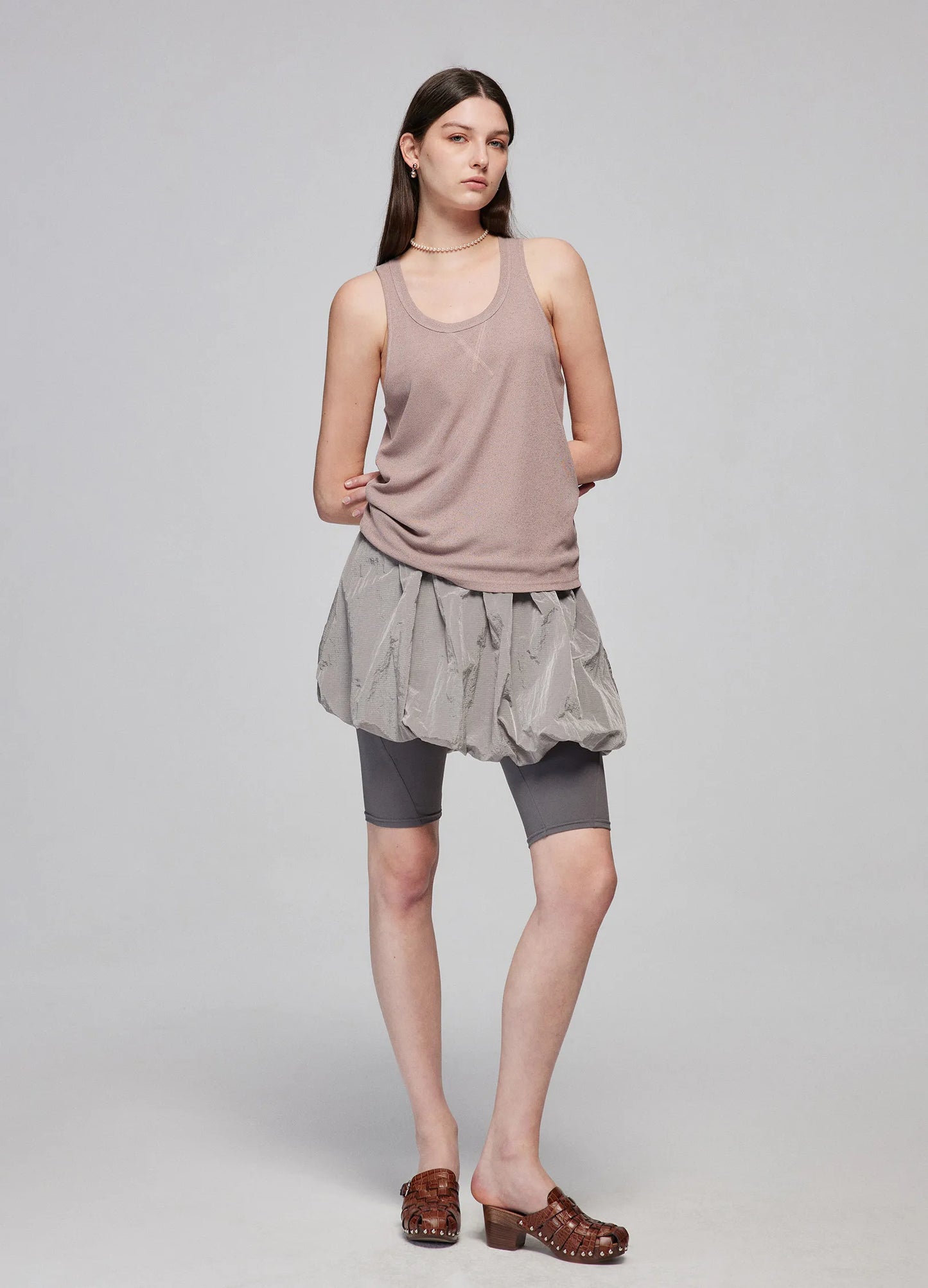 Puff Pleated Skirt