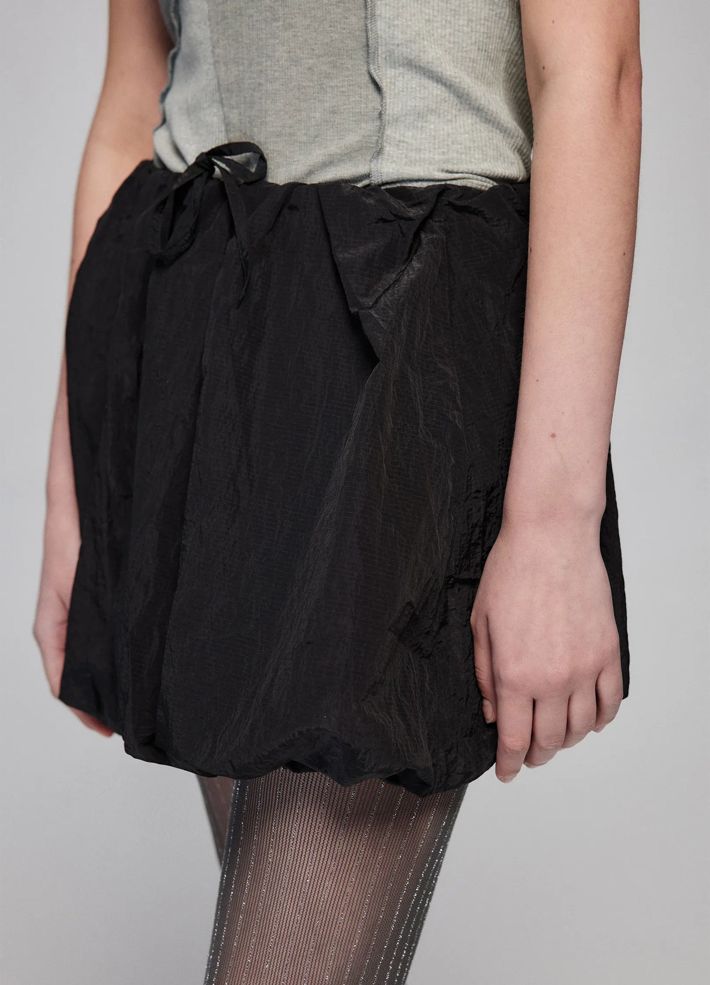 Puff Pleated Skirt