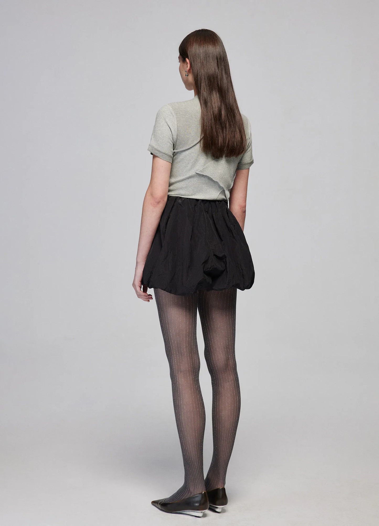 Puff Pleated Skirt