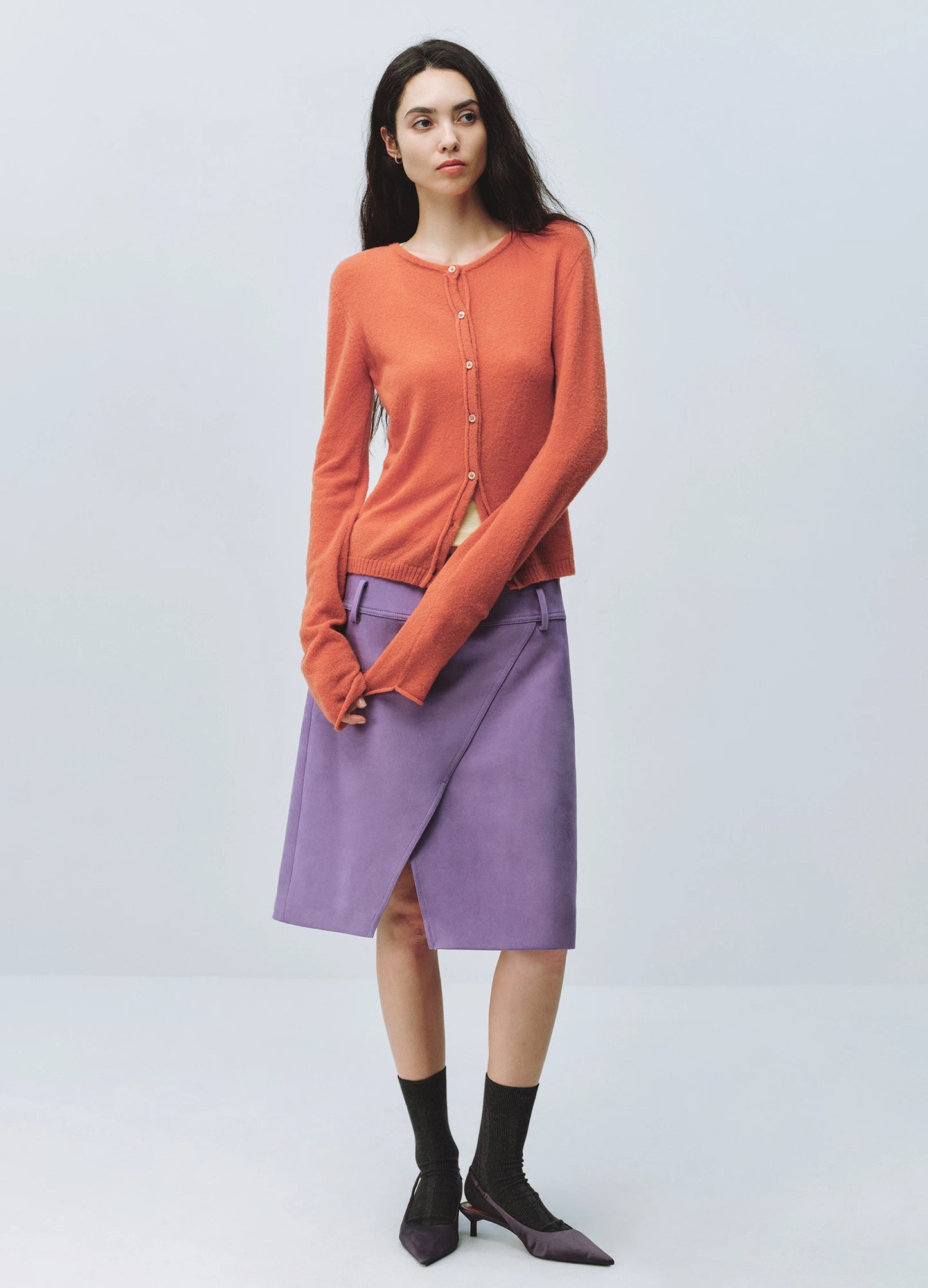 Puffed Wool Cardigan