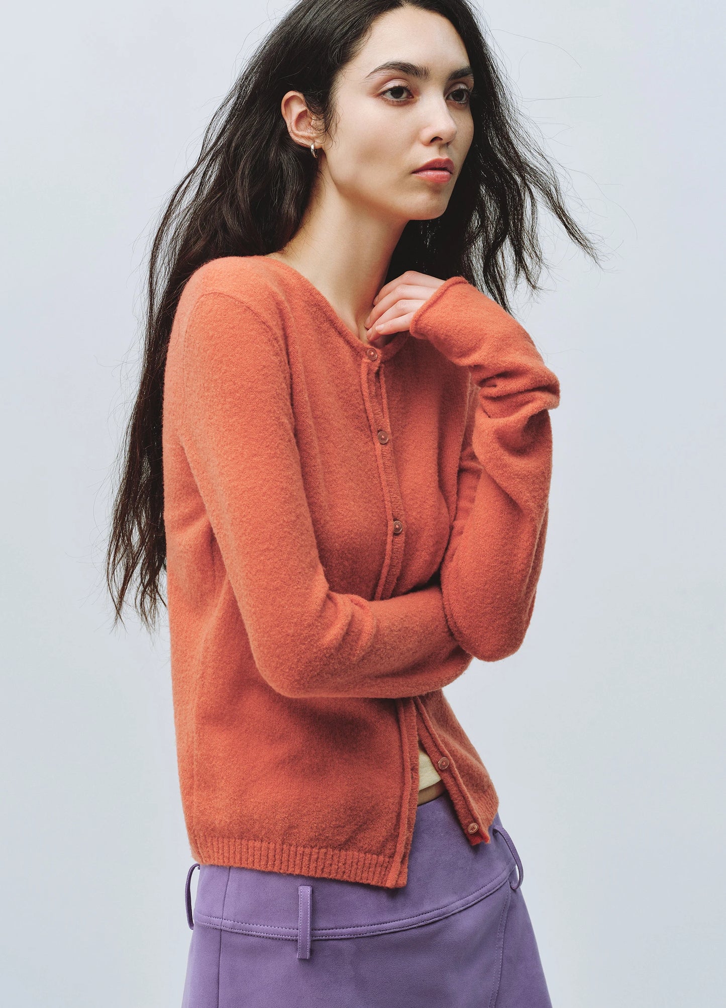 Puffed Wool Cardigan