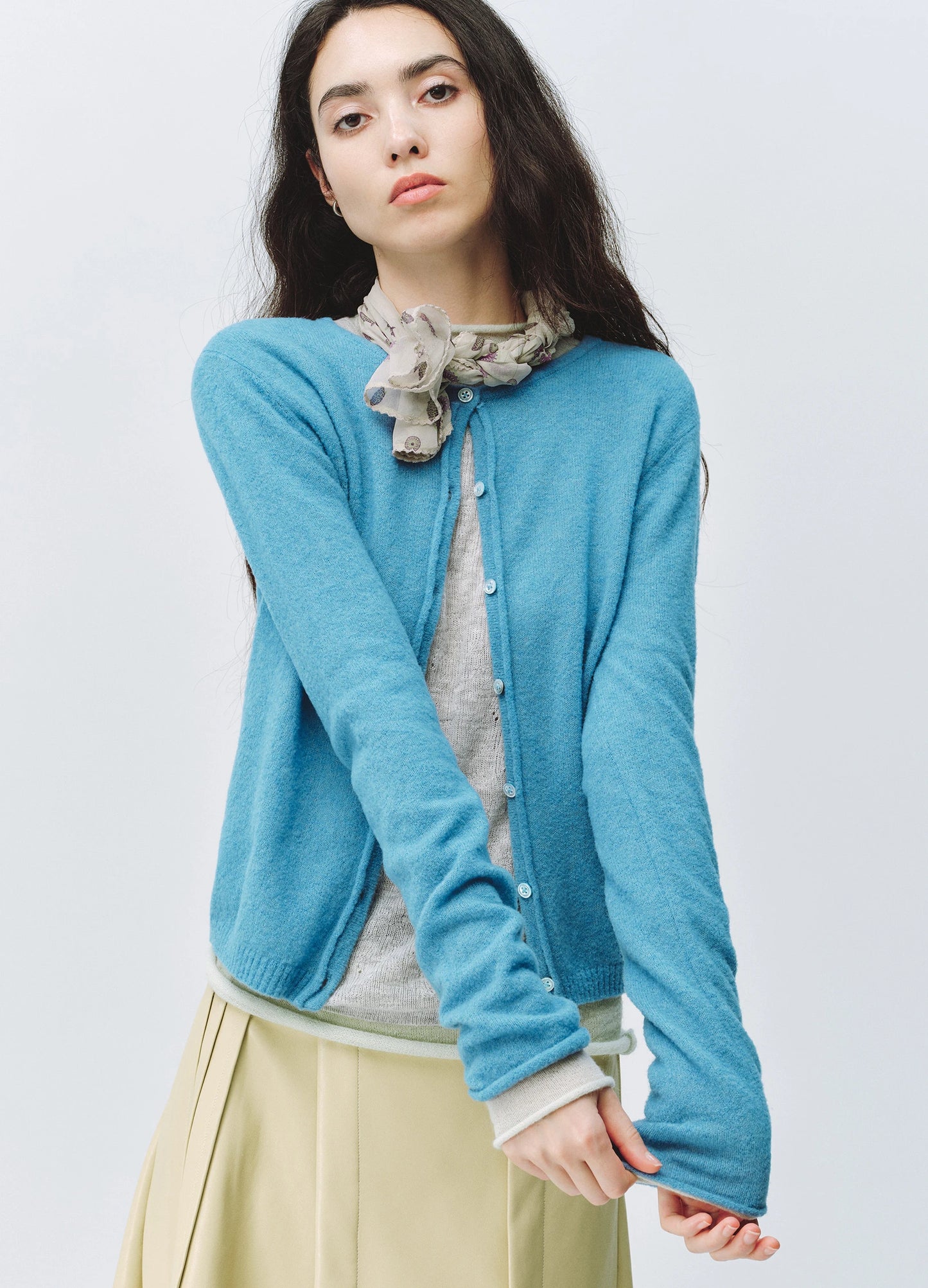 Puffed Wool Cardigan