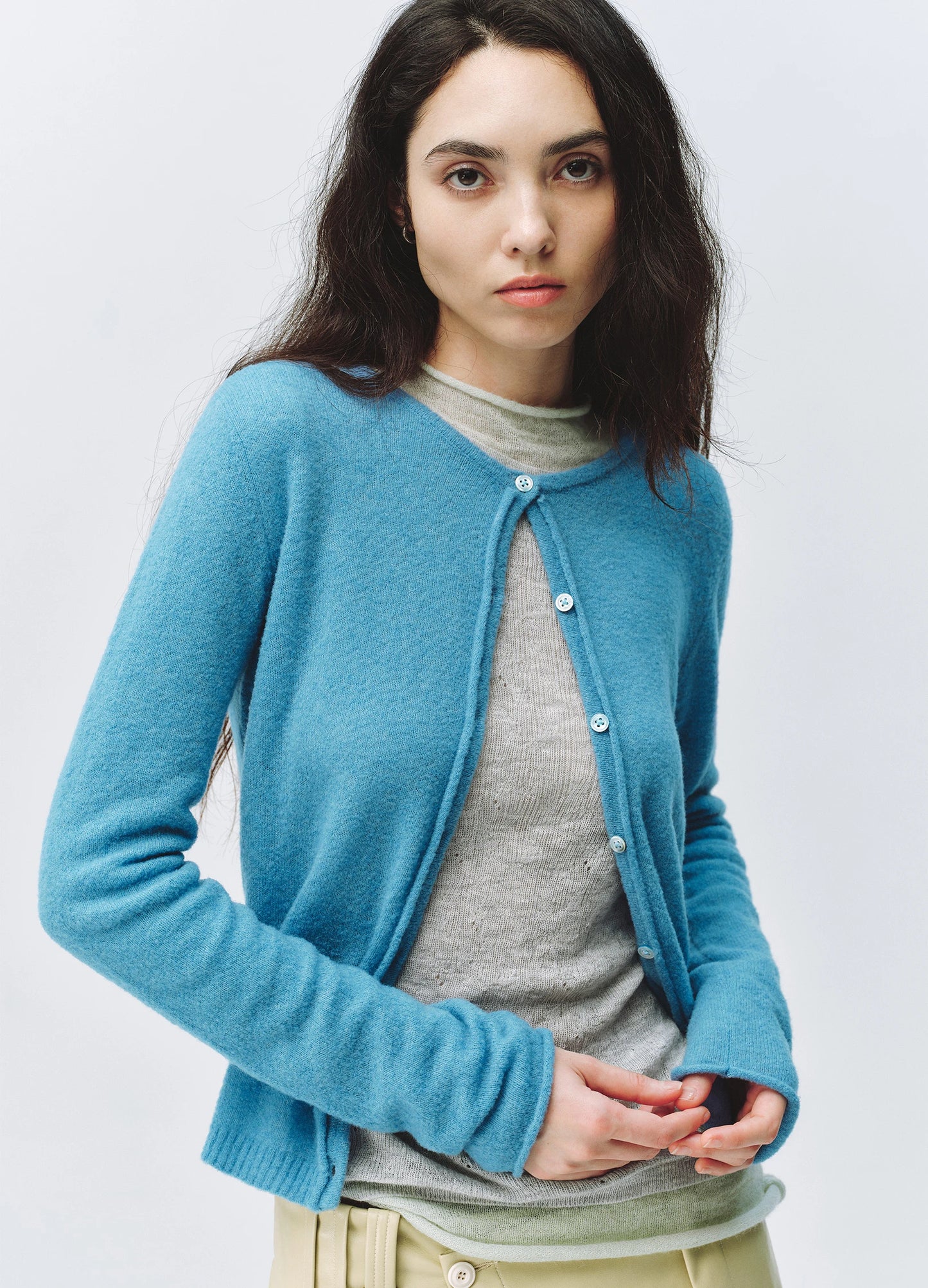 Puffed Wool Cardigan