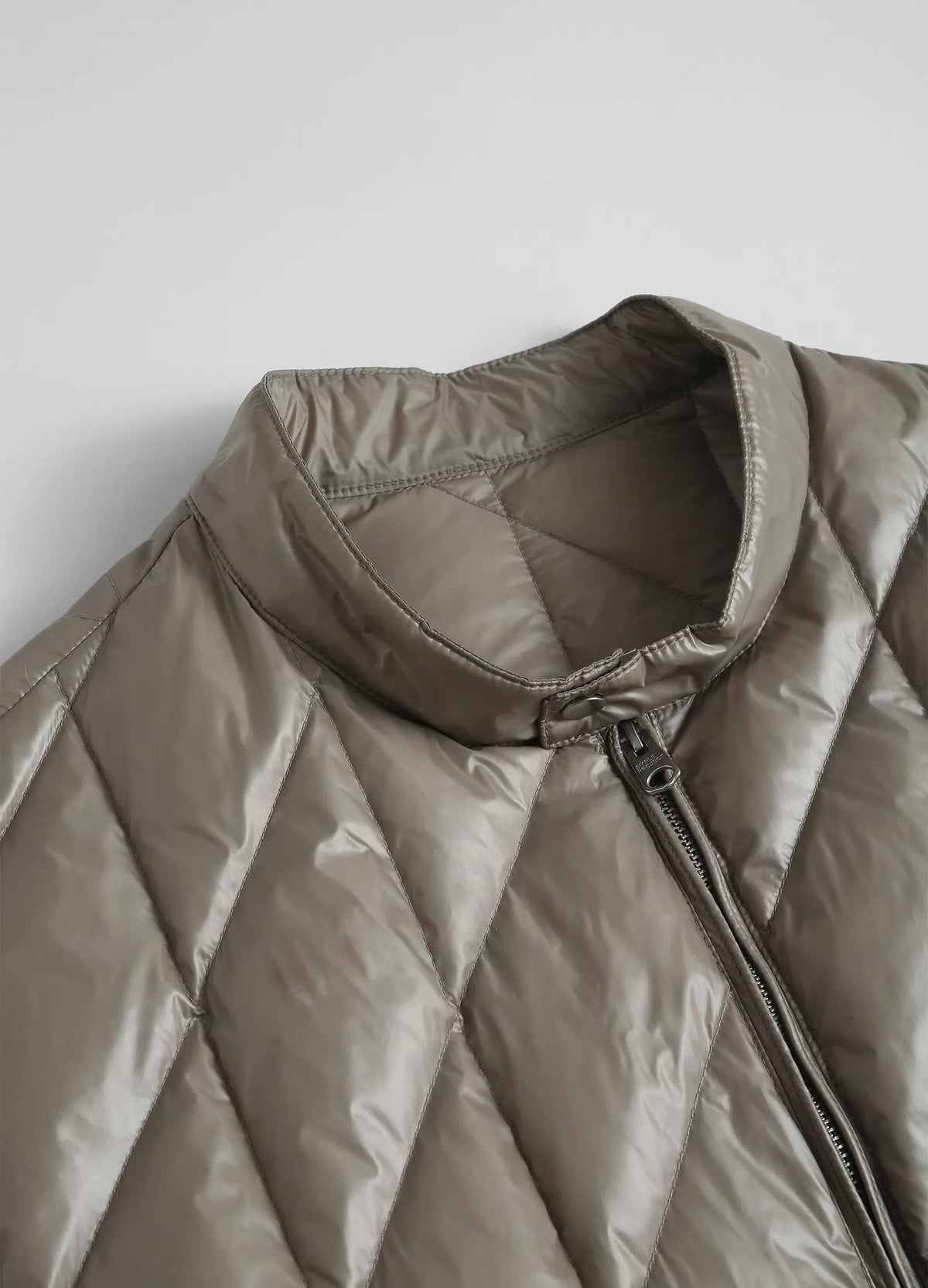 Quilted Biker Down Jacket