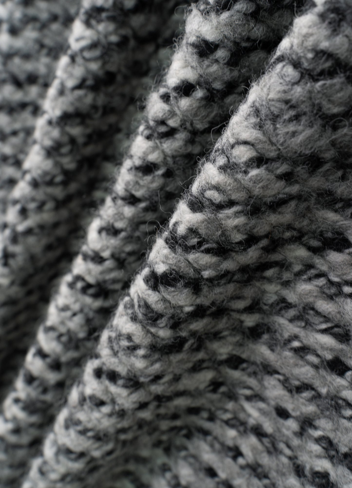 Raw Wool Knit Coat