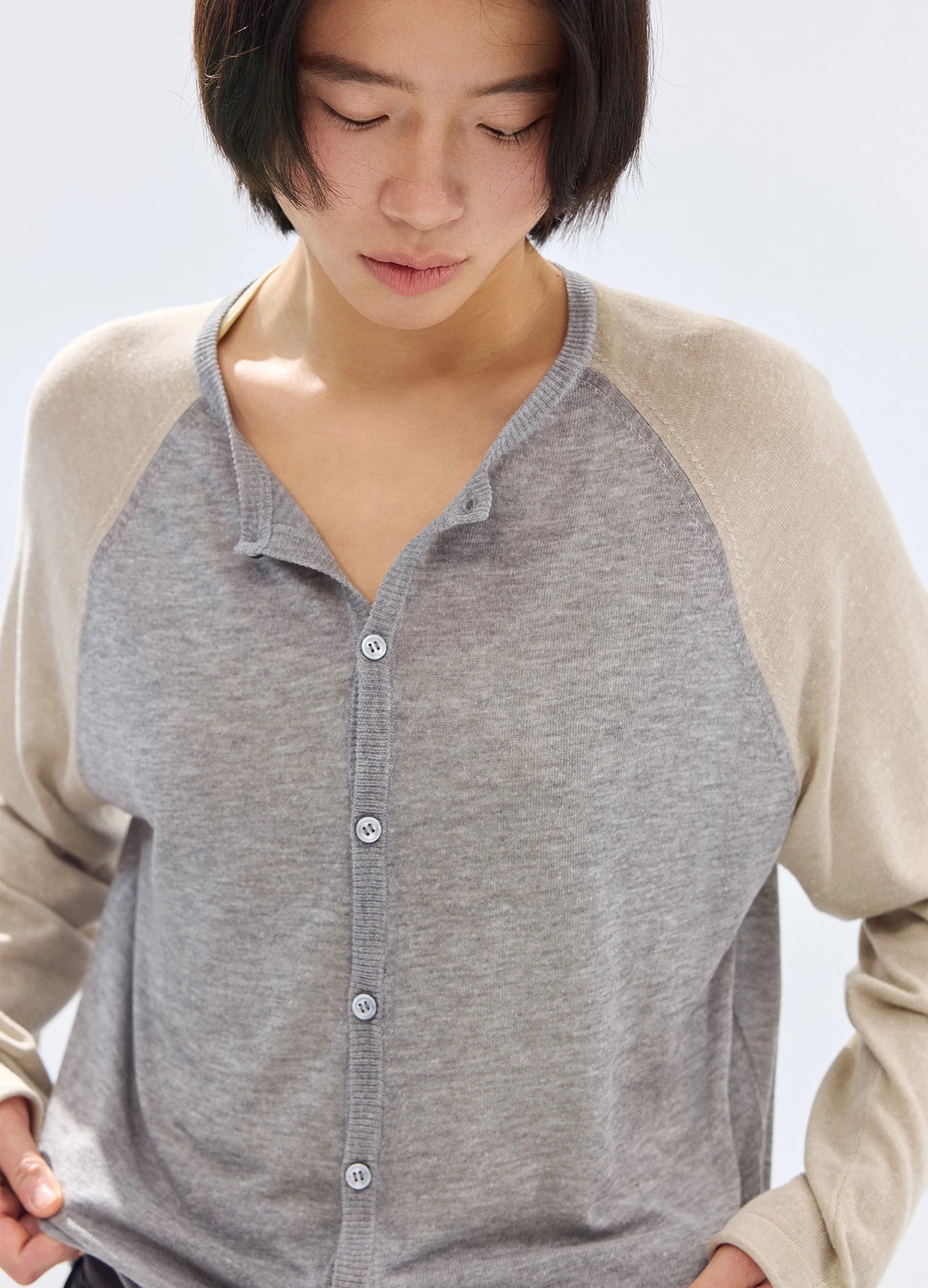 Raglan Linen Cardigan