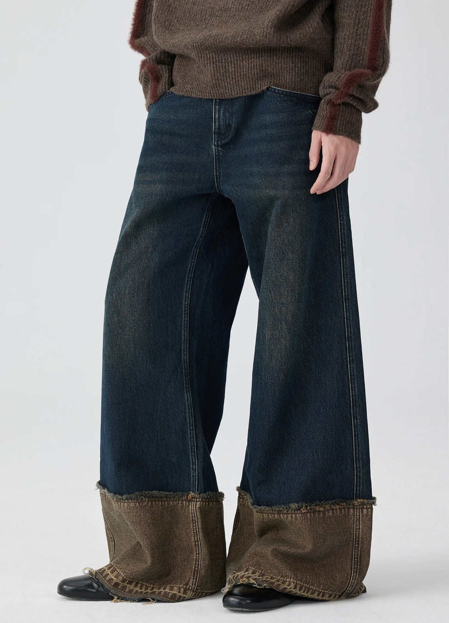 Raw Edge Cuff Denim