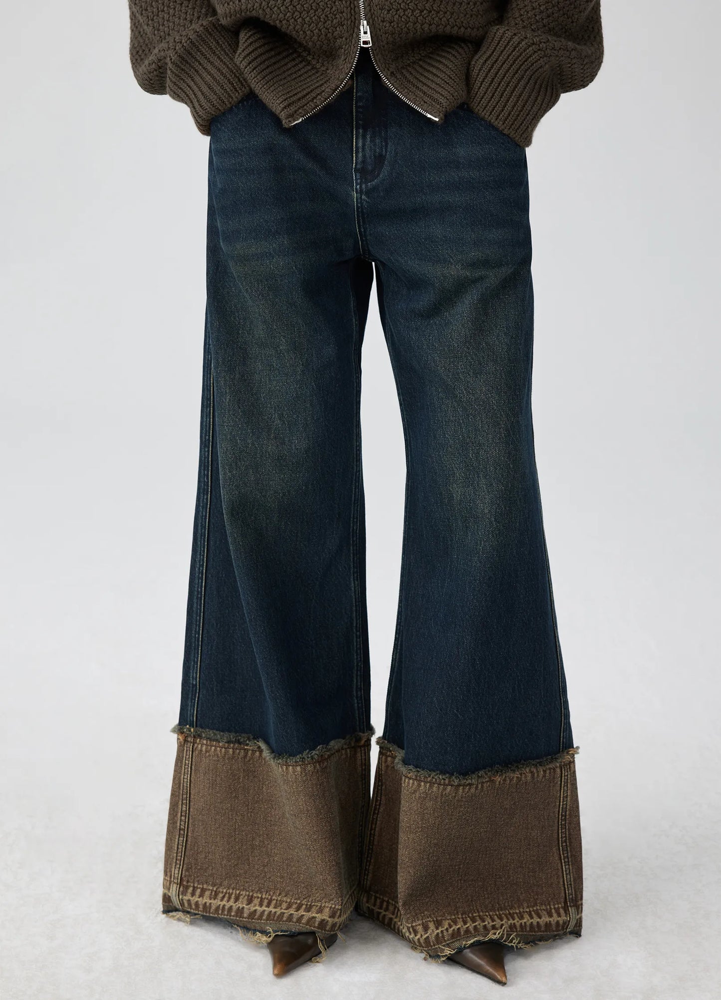 Raw Edge Cuff Denim